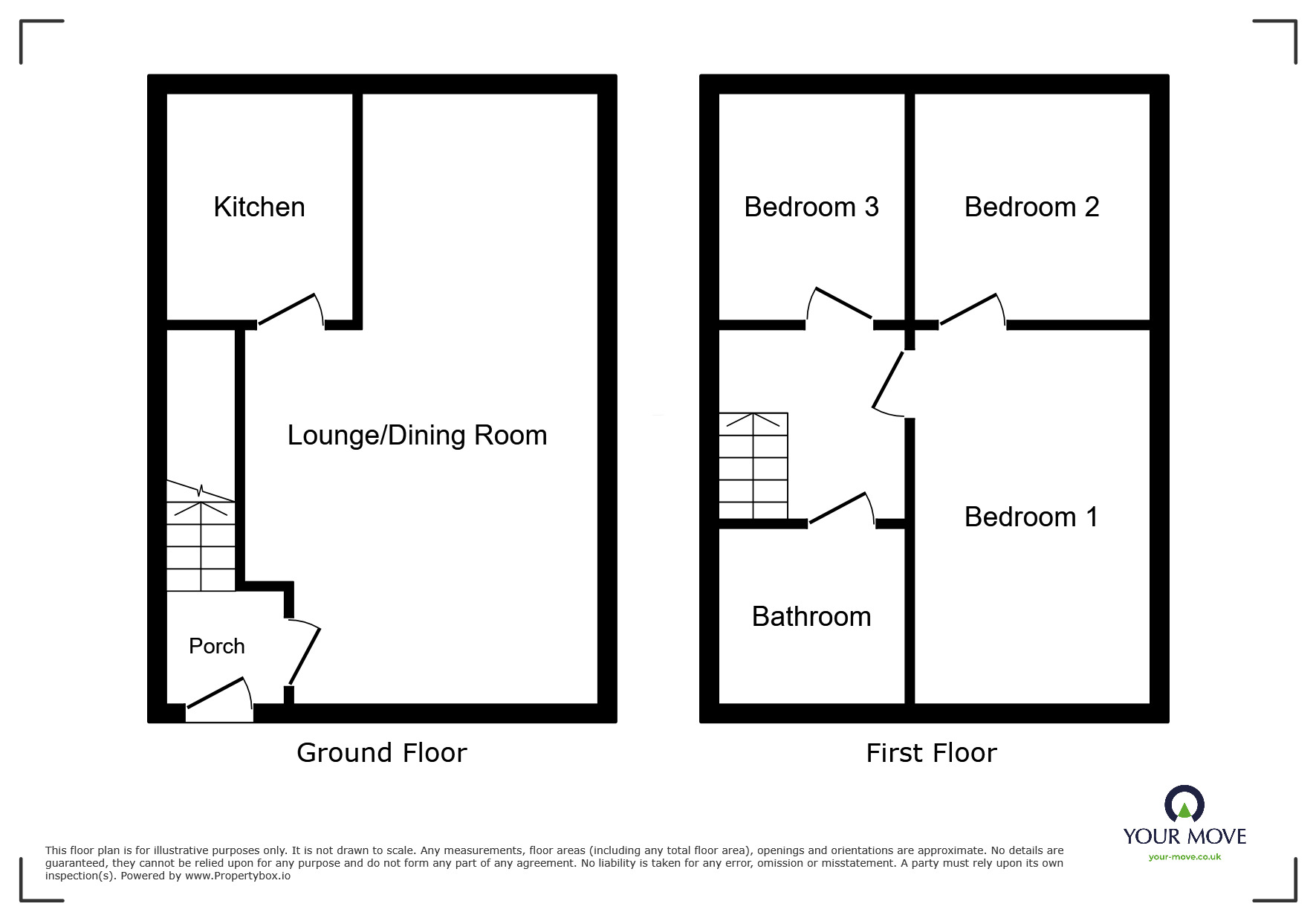 Floorplan of 3 bedroom Semi Detached House to rent, Farringdon Drive, New Rossington, South Yorkshire, DN11