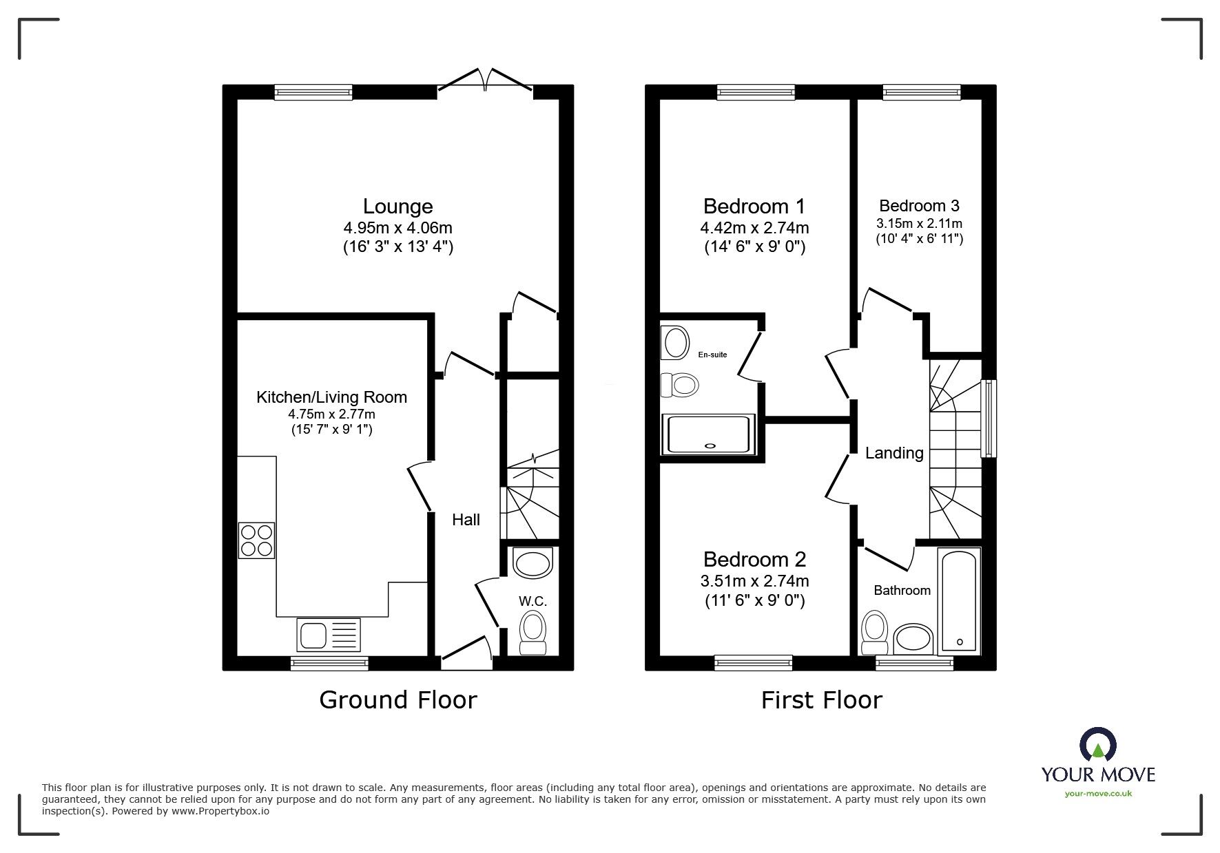 Floorplan of 3 bedroom Semi Detached House for sale, Crimson Drive, Hatfield, South Yorkshire, DN7