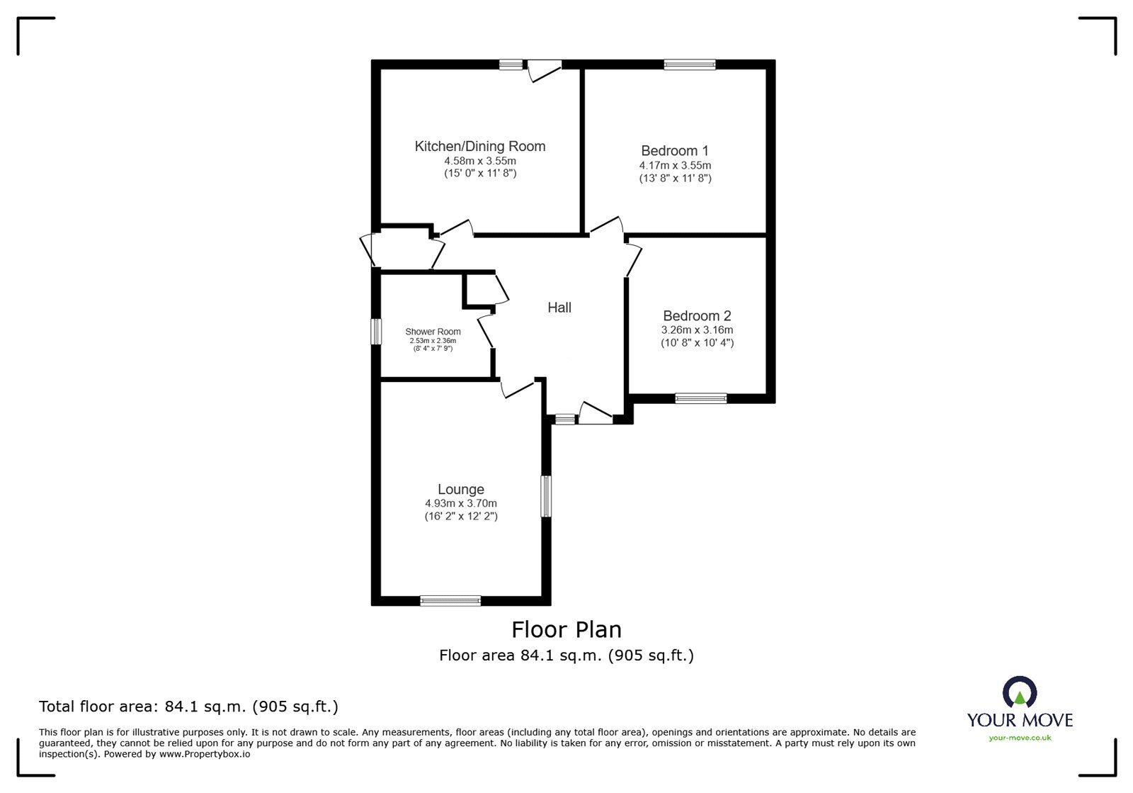 Floorplan of 2 bedroom Detached Bungalow for sale, Lowgate, Scawthorpe, Doncaster, DN5