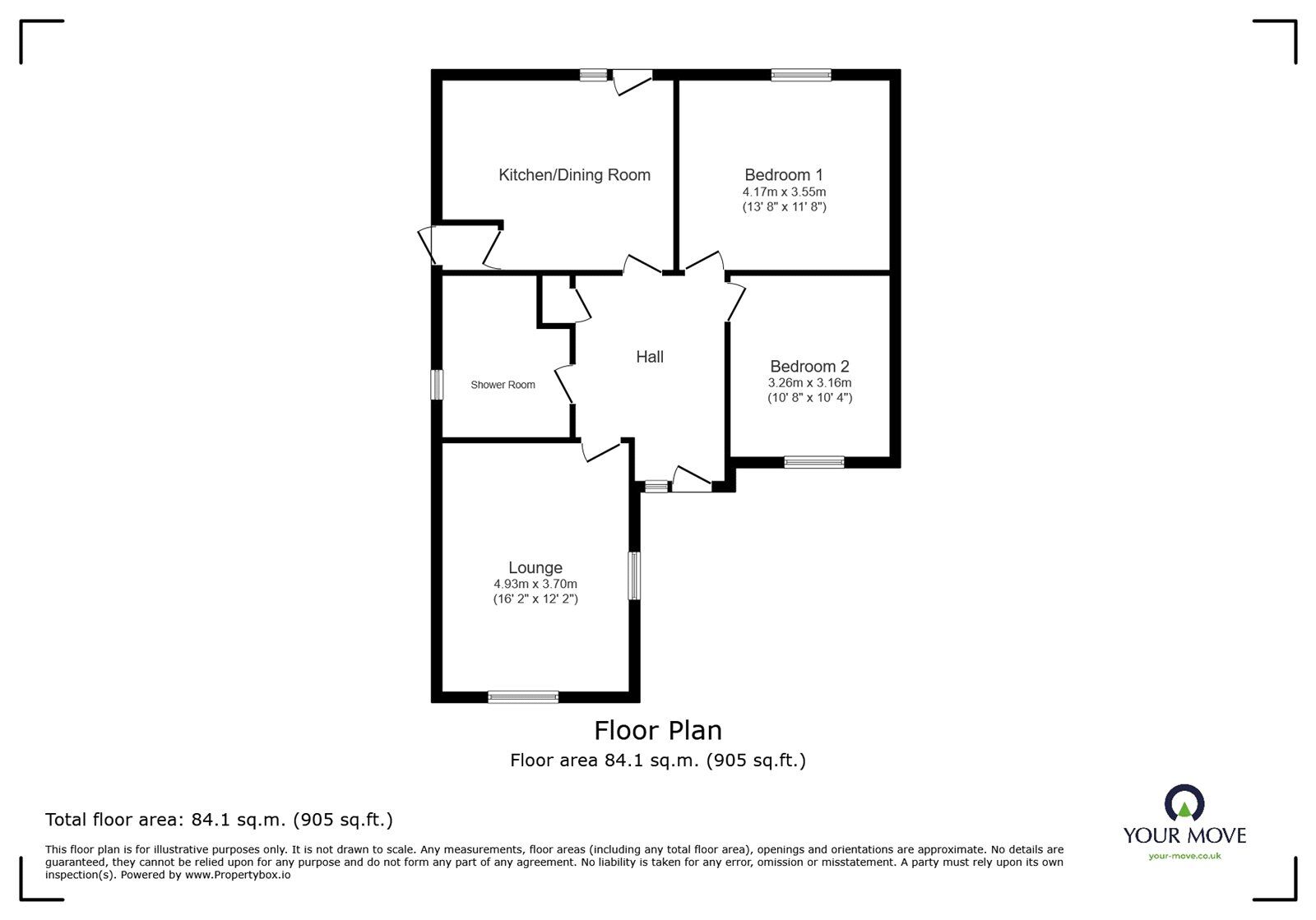 Floorplan of 2 bedroom Detached Bungalow for sale, Lowgate, Scawthorpe, Doncaster, DN5