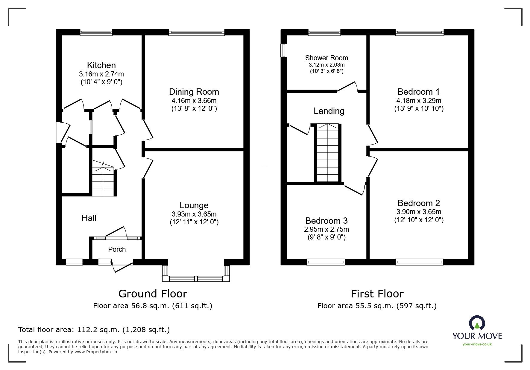Floorplan of 3 bedroom Semi Detached House for sale, Thorne Road, Wheatley Hills, Doncaster, South Yorkshire, DN2