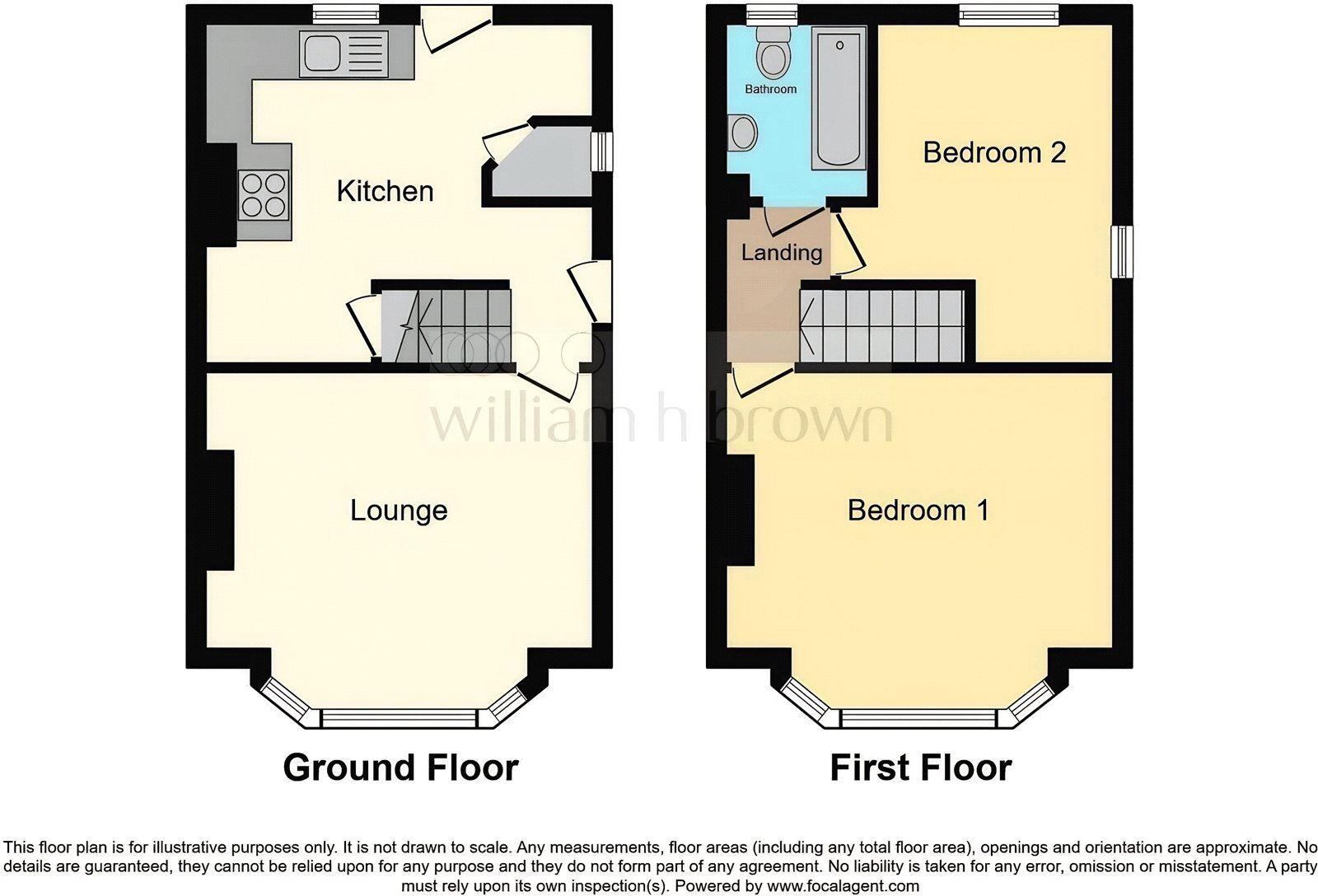 Floorplan of 2 bedroom Semi Detached House for sale, Tennyson Avenue, Thorne, South Yorkshire, DN8