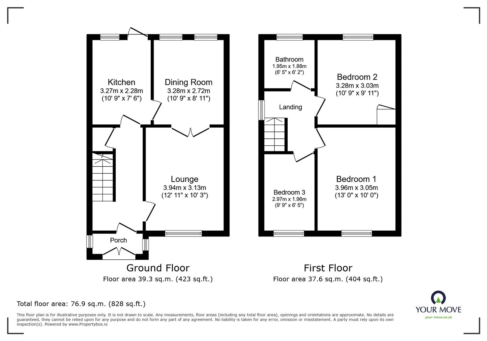 Floorplan of 3 bedroom Semi Detached House for sale, Ambleside Crescent, Sprotbrough, Doncaster, DN5