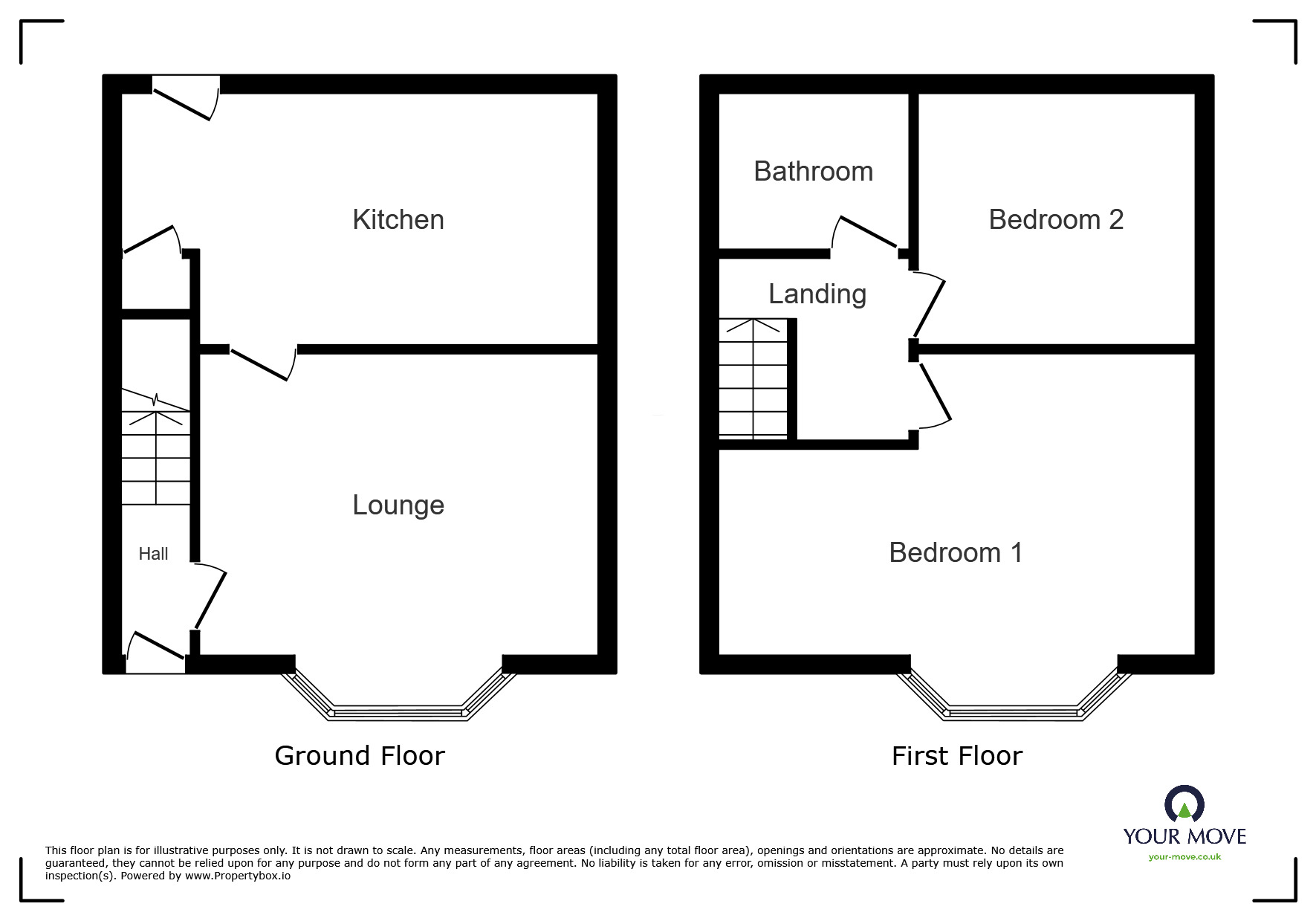 Floorplan of 2 bedroom Semi Detached House to rent, Bridge Grove, Doncaster, South Yorkshire, DN5