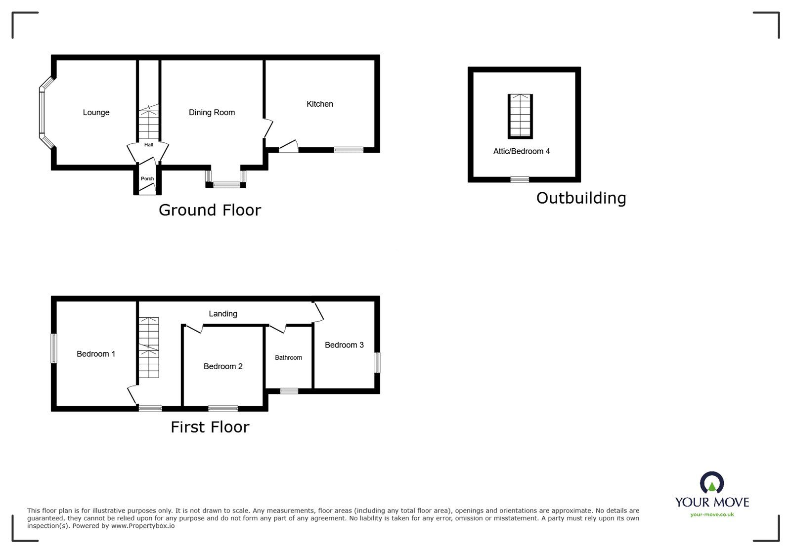 Floorplan of 3 bedroom End Terrace House for sale, Lockwood Road, Doncaster, South Yorkshire, DN1