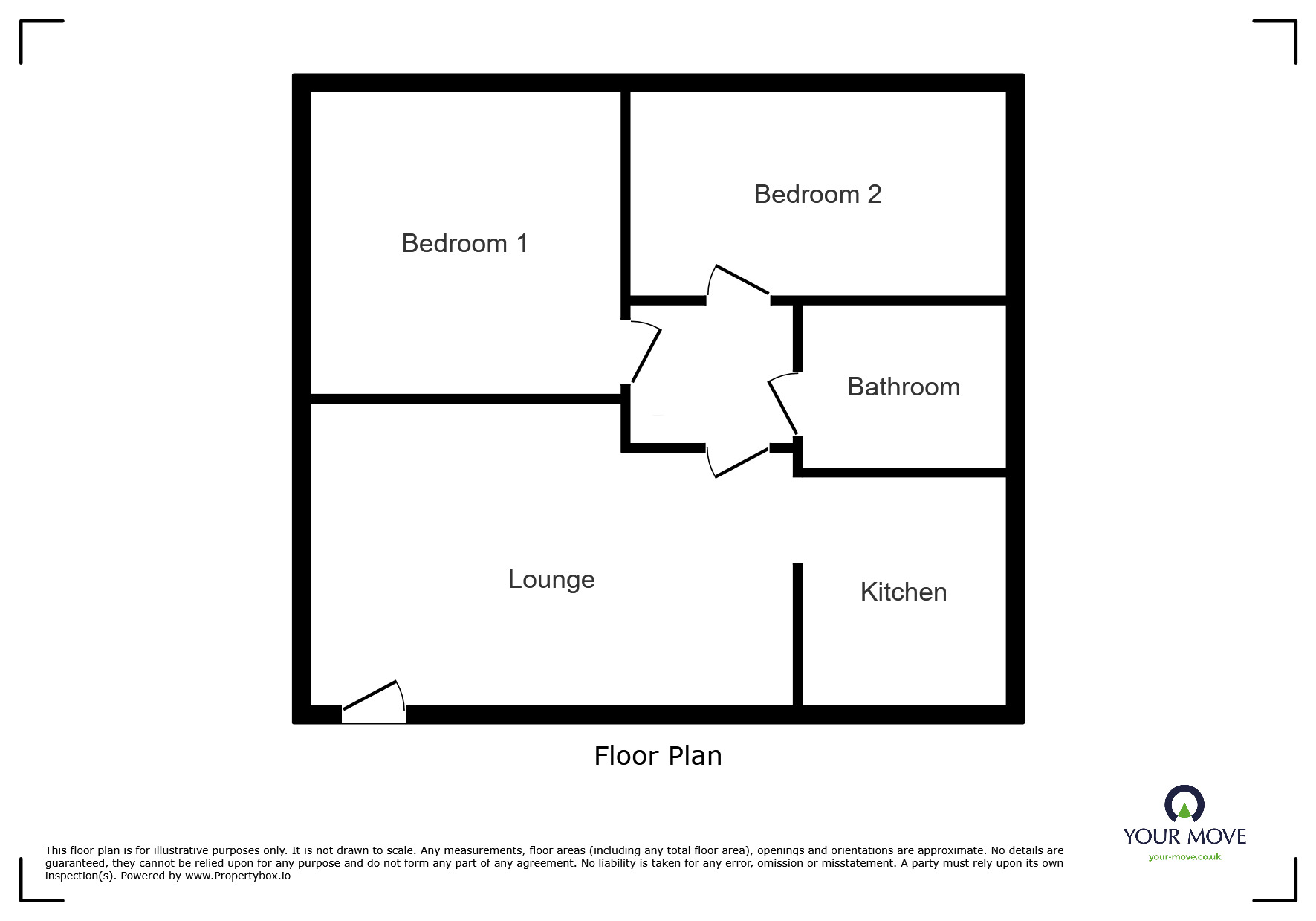 Floorplan of 2 bedroom  Flat to rent, Auckland Road, Doncaster, South Yorkshire, DN2