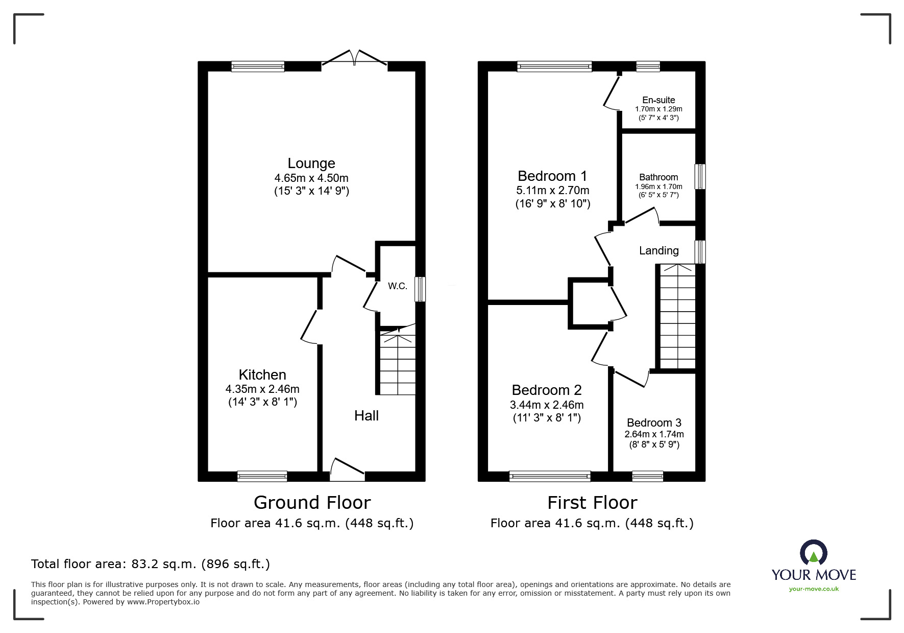 Floorplan of 3 bedroom Semi Detached House for sale, Fulwood Drive, Balby, South Yorkshire, DN4