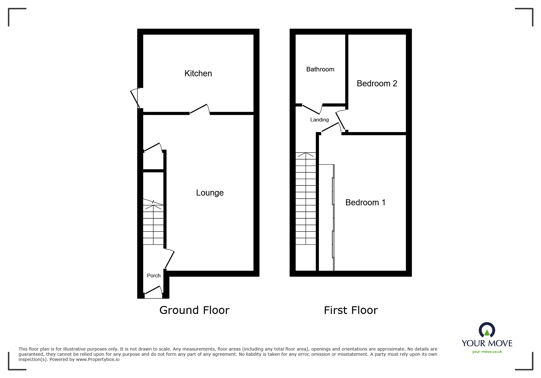 Floorplan of 2 bedroom Semi Detached House to rent, Southmoor Lane, Armthorpe, South Yorkshire, DN3
