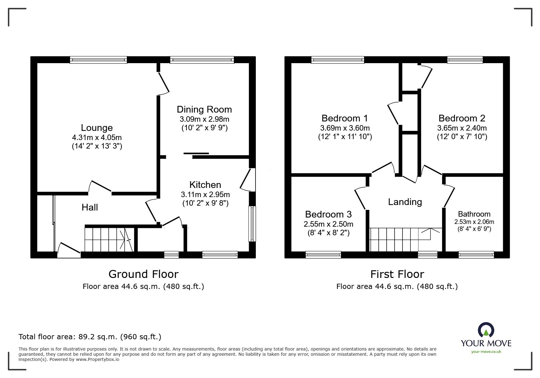 Floorplan of 3 bedroom Semi Detached House for sale, Chalmers Drive, Clay Lane, Doncaster, South Yorkshire, DN2