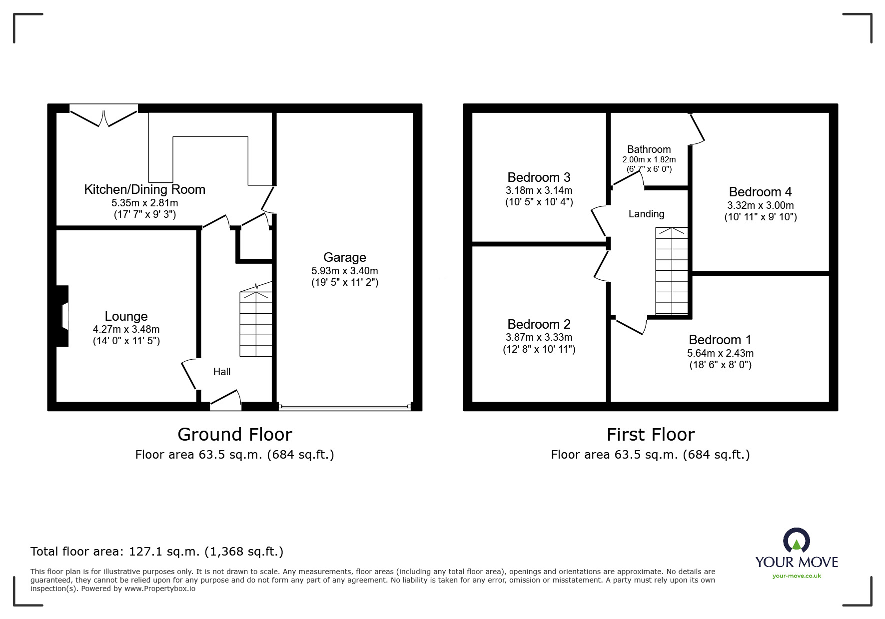 Floorplan of 4 bedroom Semi Detached House to rent, Kirton Lane, Stainforth, South Yorkshire, DN7