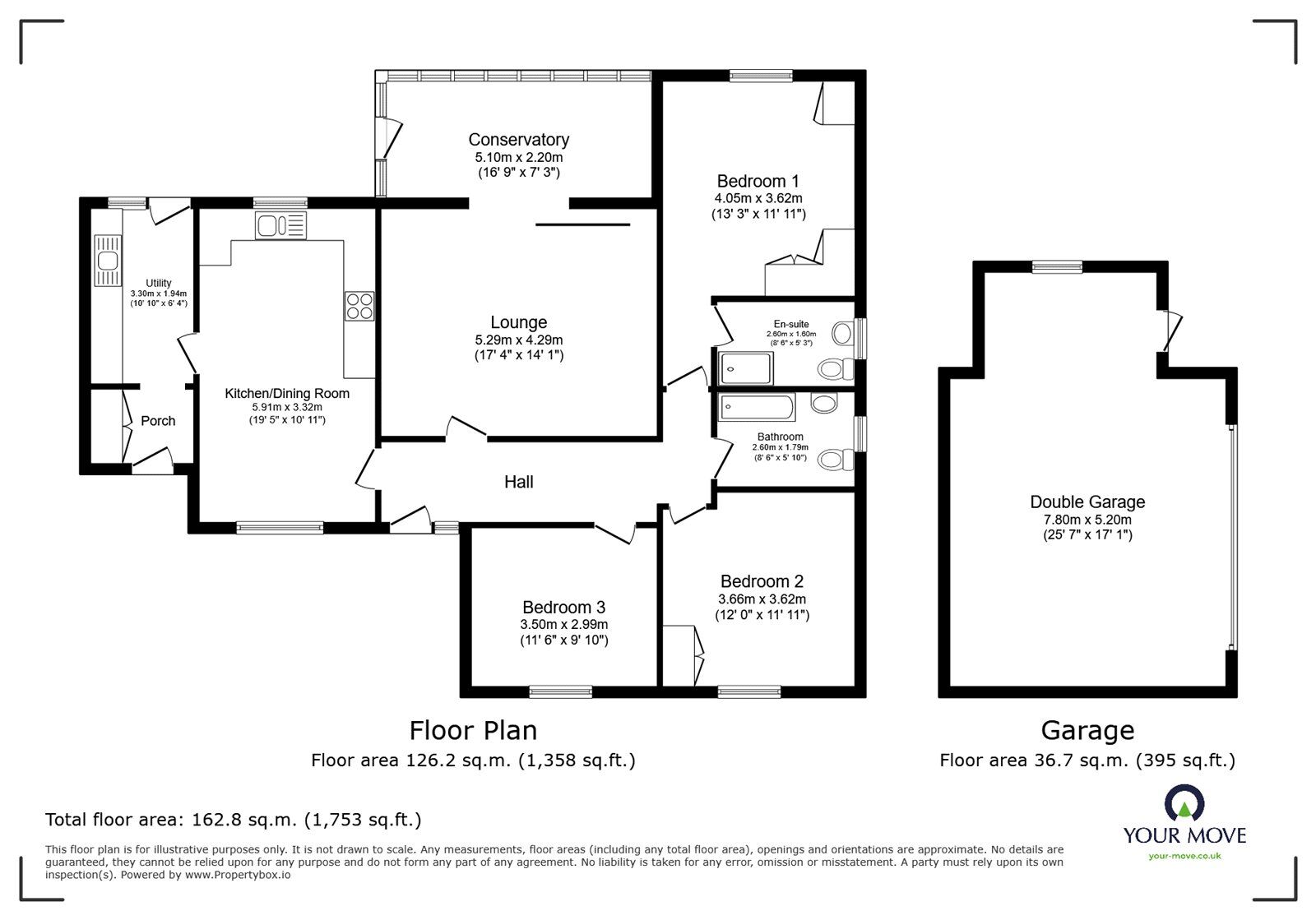 Floorplan of 3 bedroom Detached Bungalow for sale, St. Peters Drive, Conisbrough, South Yorkshire, DN12