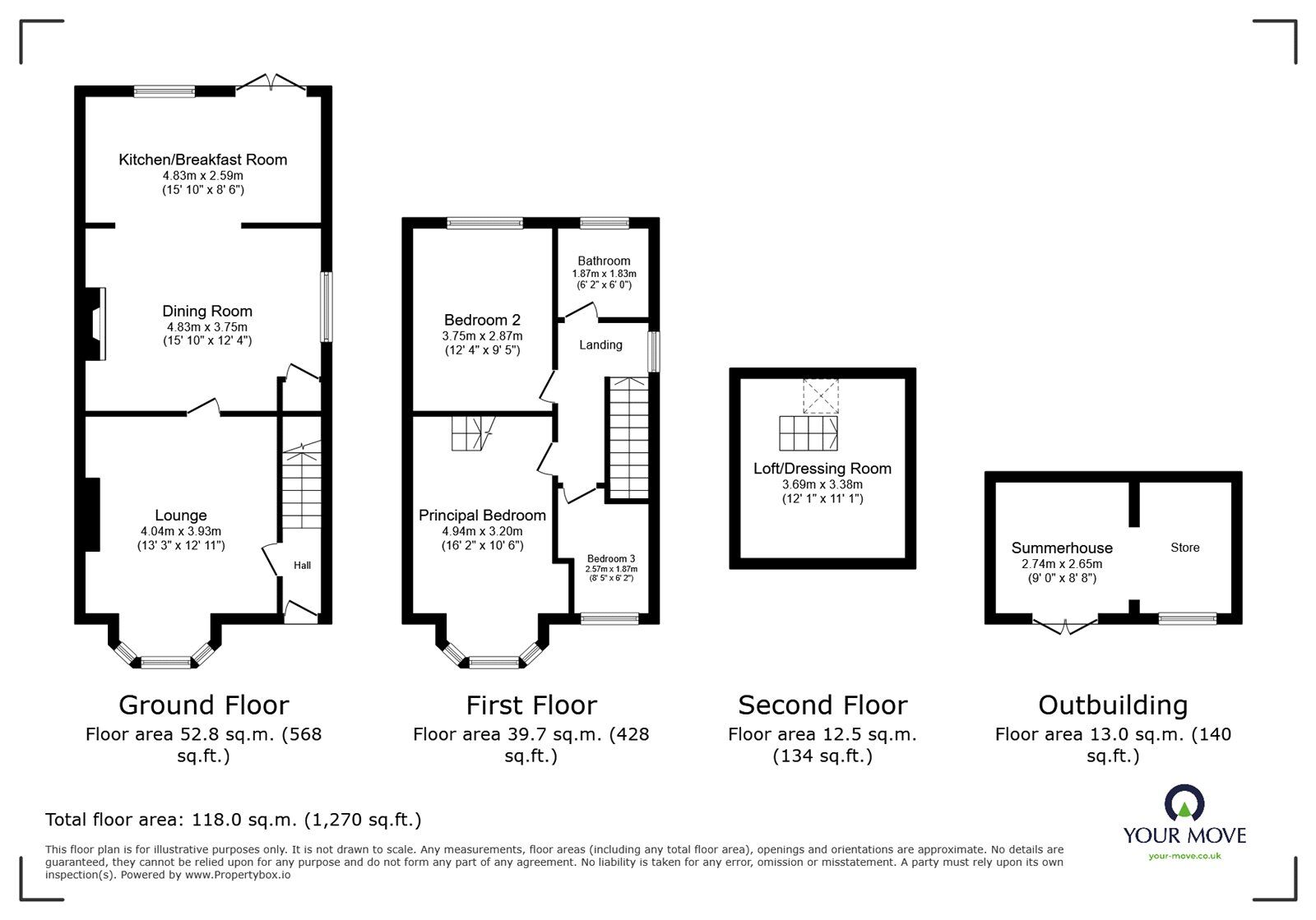 Floorplan of 3 bedroom Semi Detached House for sale, Sprotbrough Road, Sprotbrough, Doncaster, South Yorkshire, DN5
