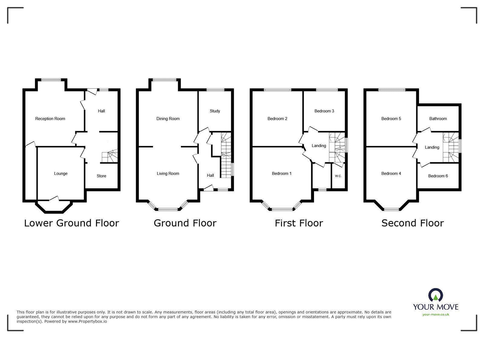 Floorplan of 4 bedroom Semi Detached House for sale, Thorne Road, Doncaster, South Yorkshire, DN1