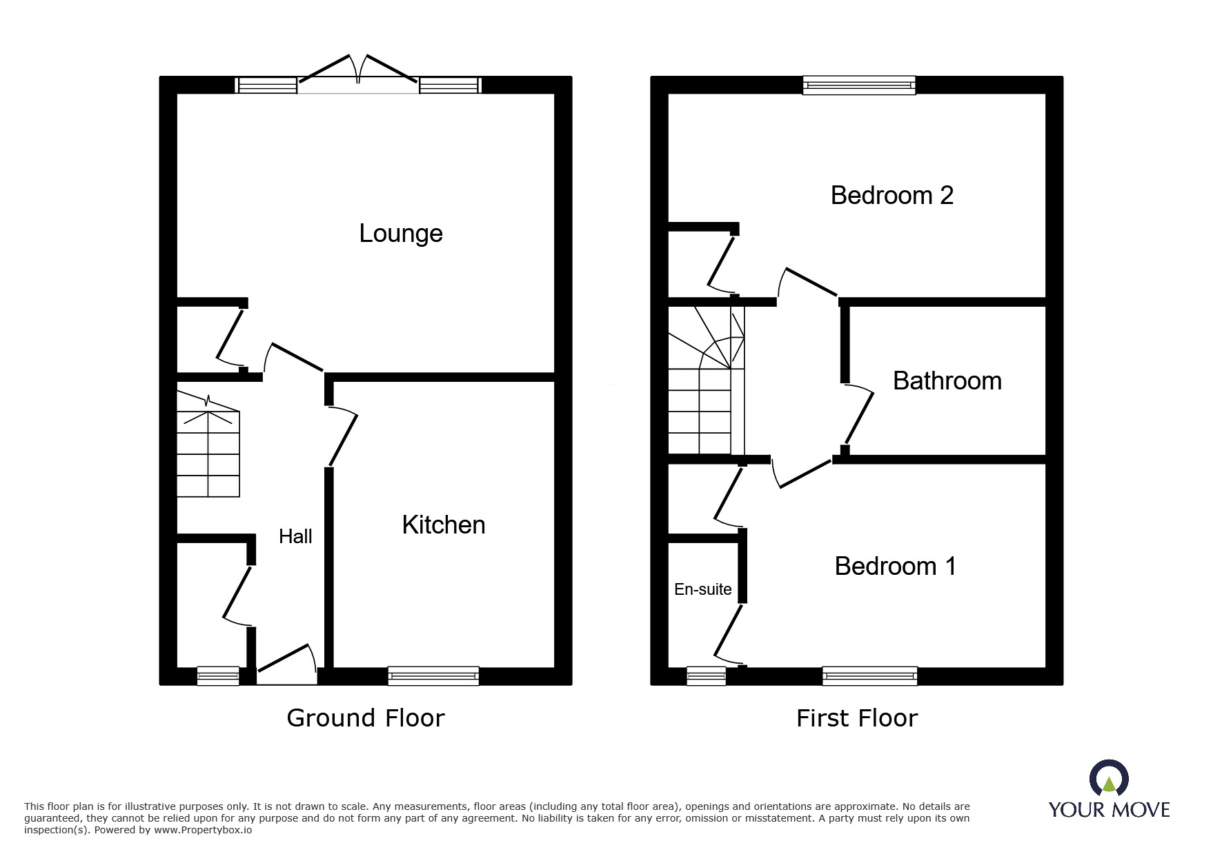 Floorplan of 2 bedroom Semi Detached House to rent, Lake View, Doncaster, South Yorkshire, DN4