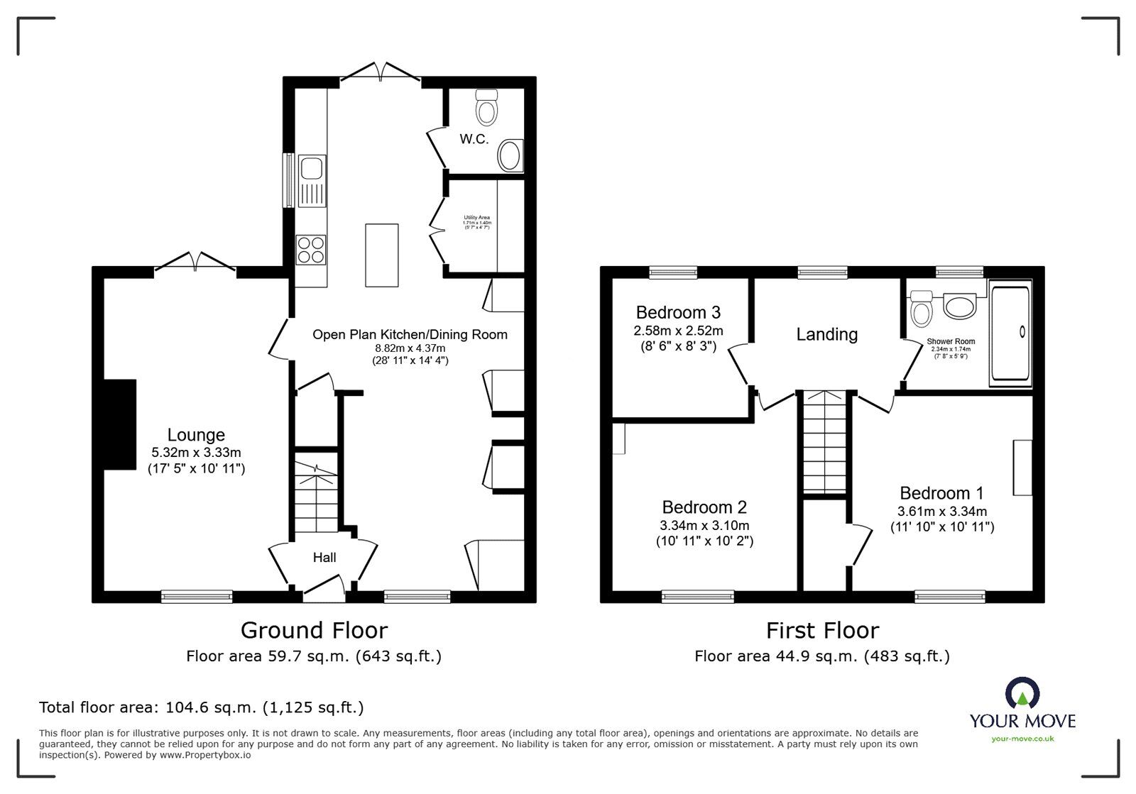 Floorplan of 3 bedroom Semi Detached House for sale, Truman Street, Bentley, South Yorkshire, DN5