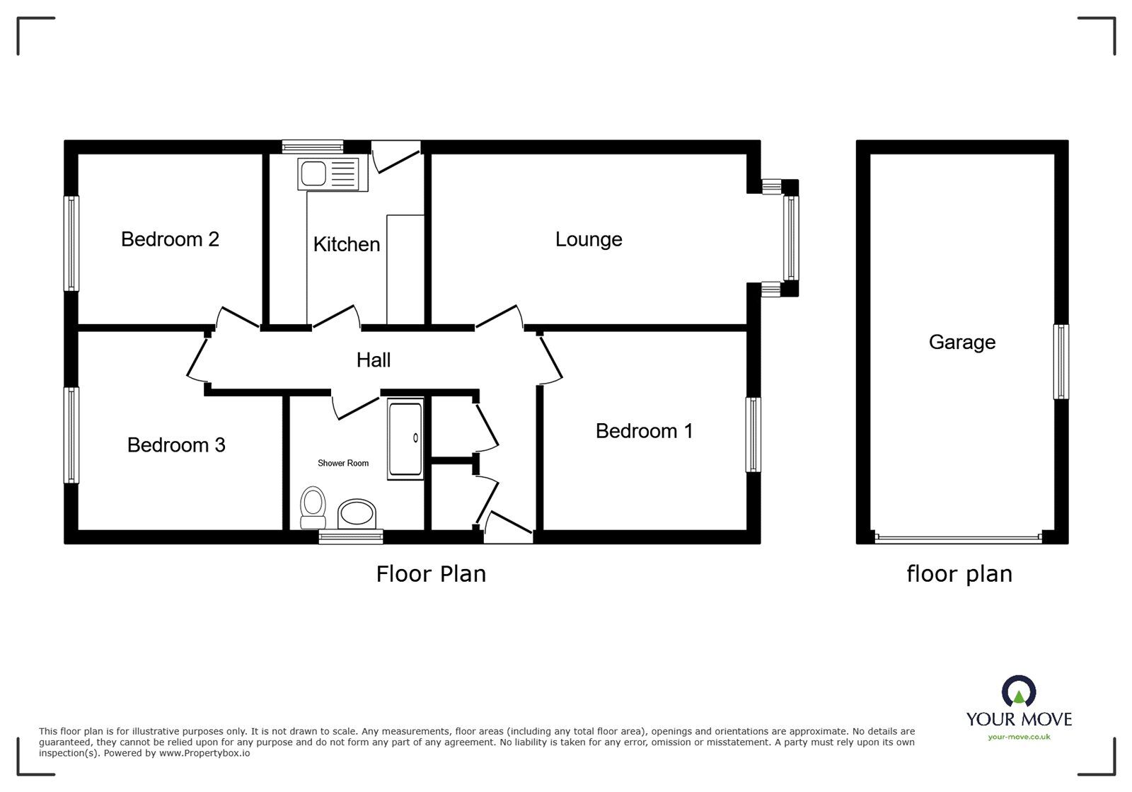 Floorplan of 3 bedroom Detached Bungalow for sale, Meadow Walk, Edenthorpe, Doncaster, DN3