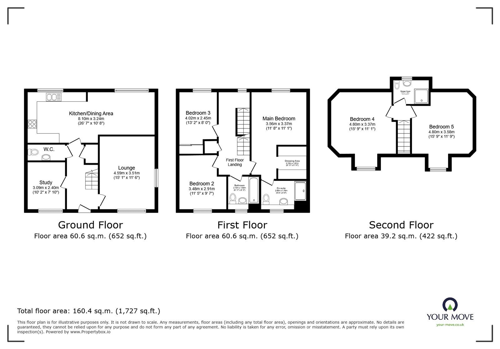Floorplan of 5 bedroom Detached House for sale, Bancroft Drive, Auckley, South Yorkshire, DN9
