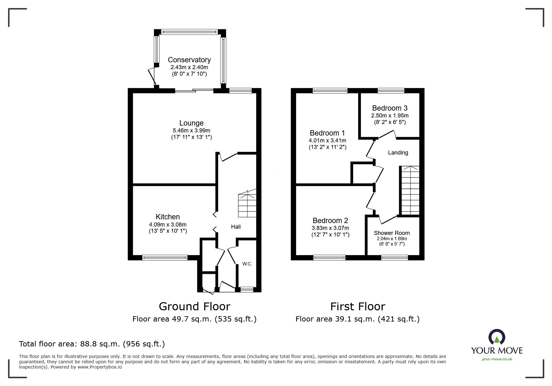 Floorplan of 3 bedroom Semi Detached House for sale, Newmarche Drive, Askern, South Yorkshire, DN6