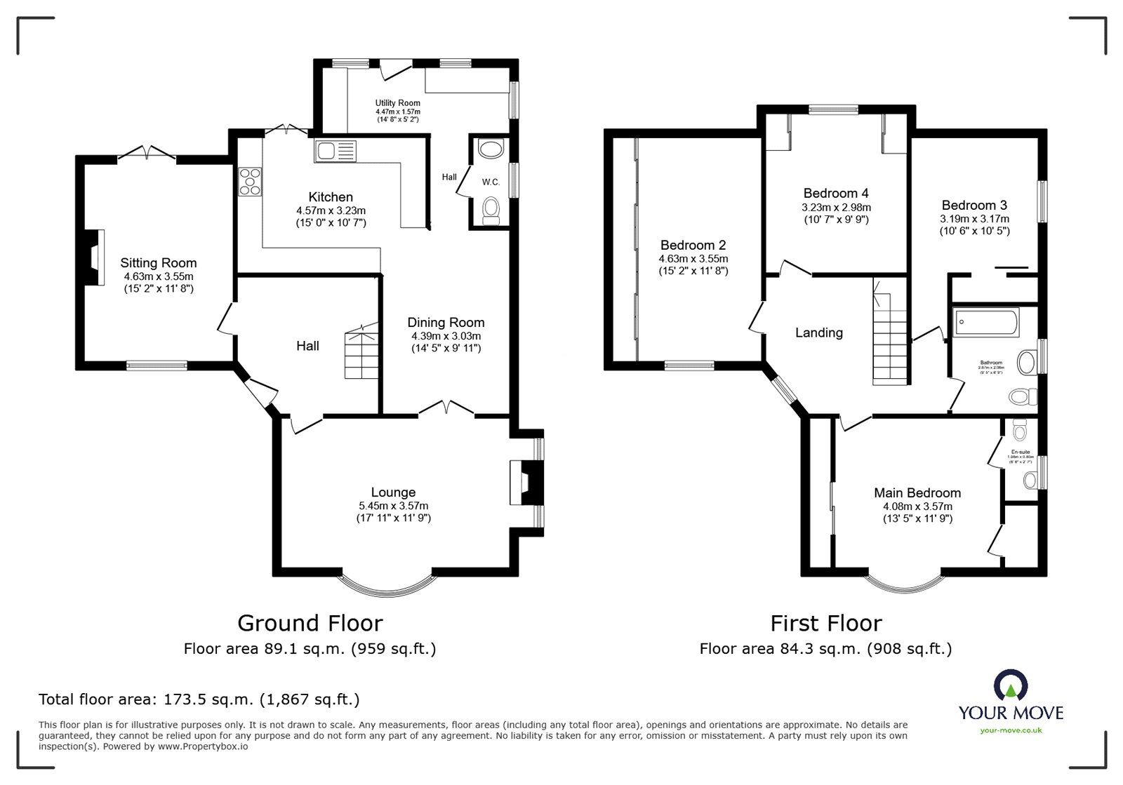 Floorplan of 4 bedroom Detached House for sale, Town Moor Avenue, Doncaster, South Yorkshire, DN2