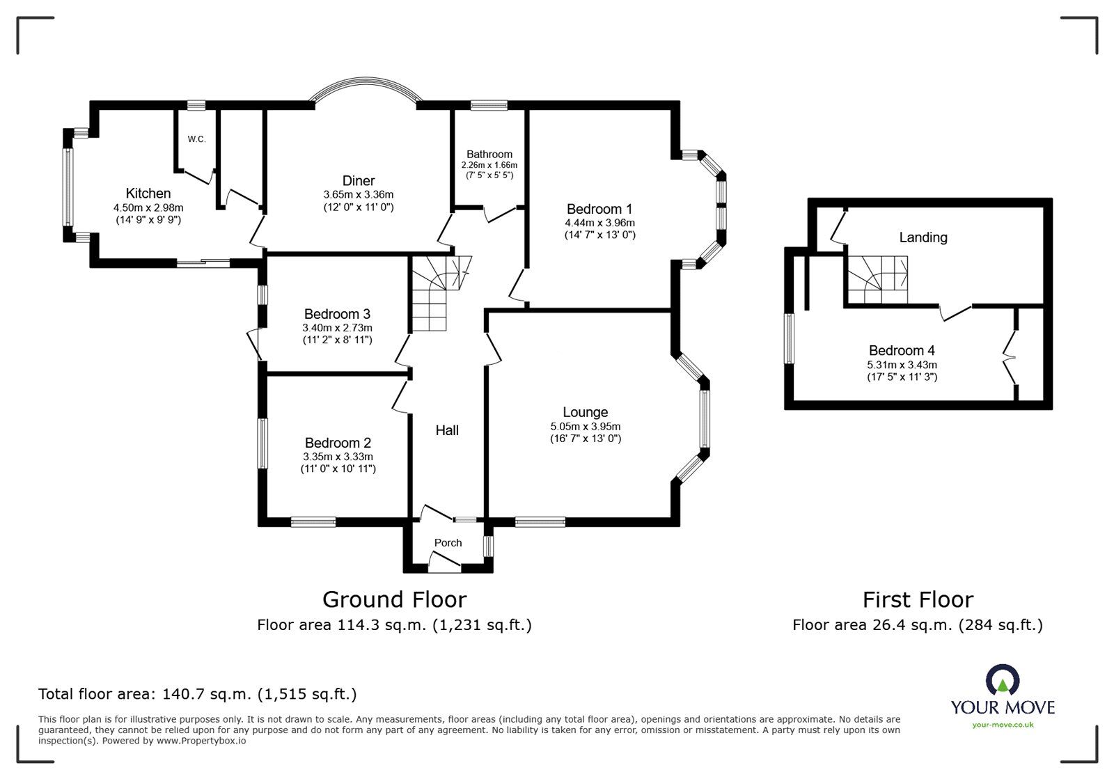 Floorplan of 3 bedroom Detached Bungalow for sale, The Oval, Doncaster, South Yorkshire, DN4
