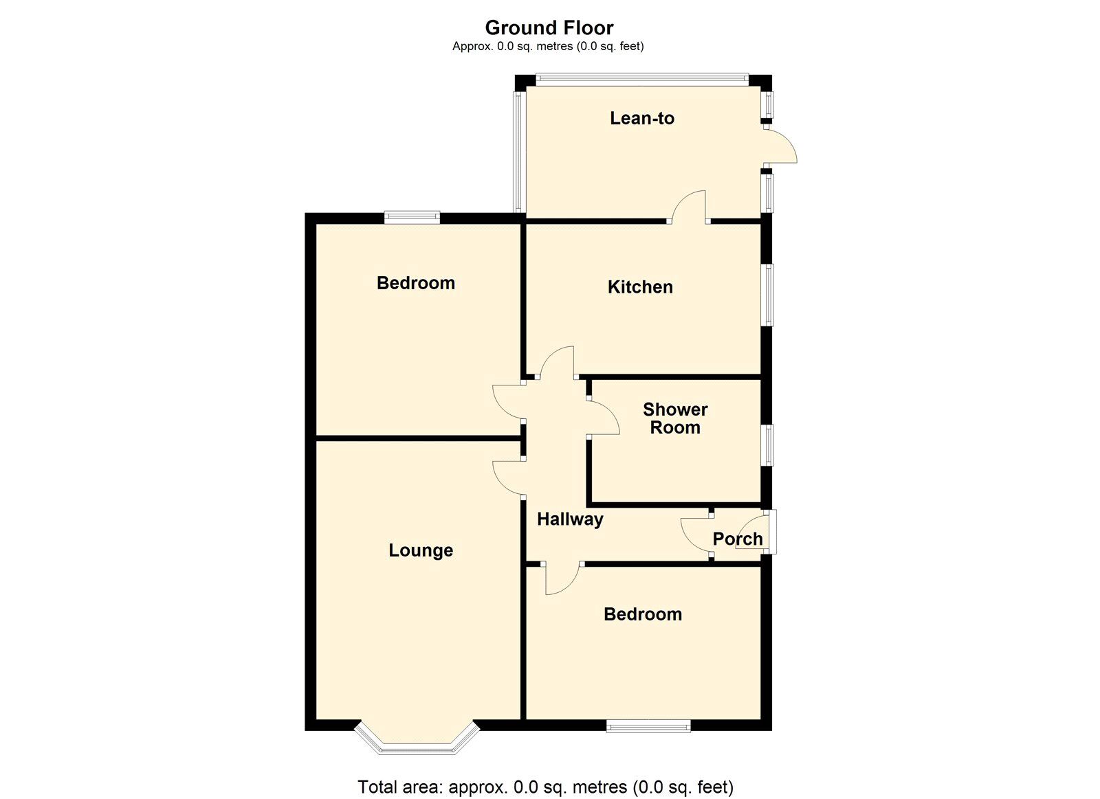 Floorplan of 2 bedroom Semi Detached Bungalow for sale, Pearwood Crescent, Doncaster, South Yorkshire, DN4