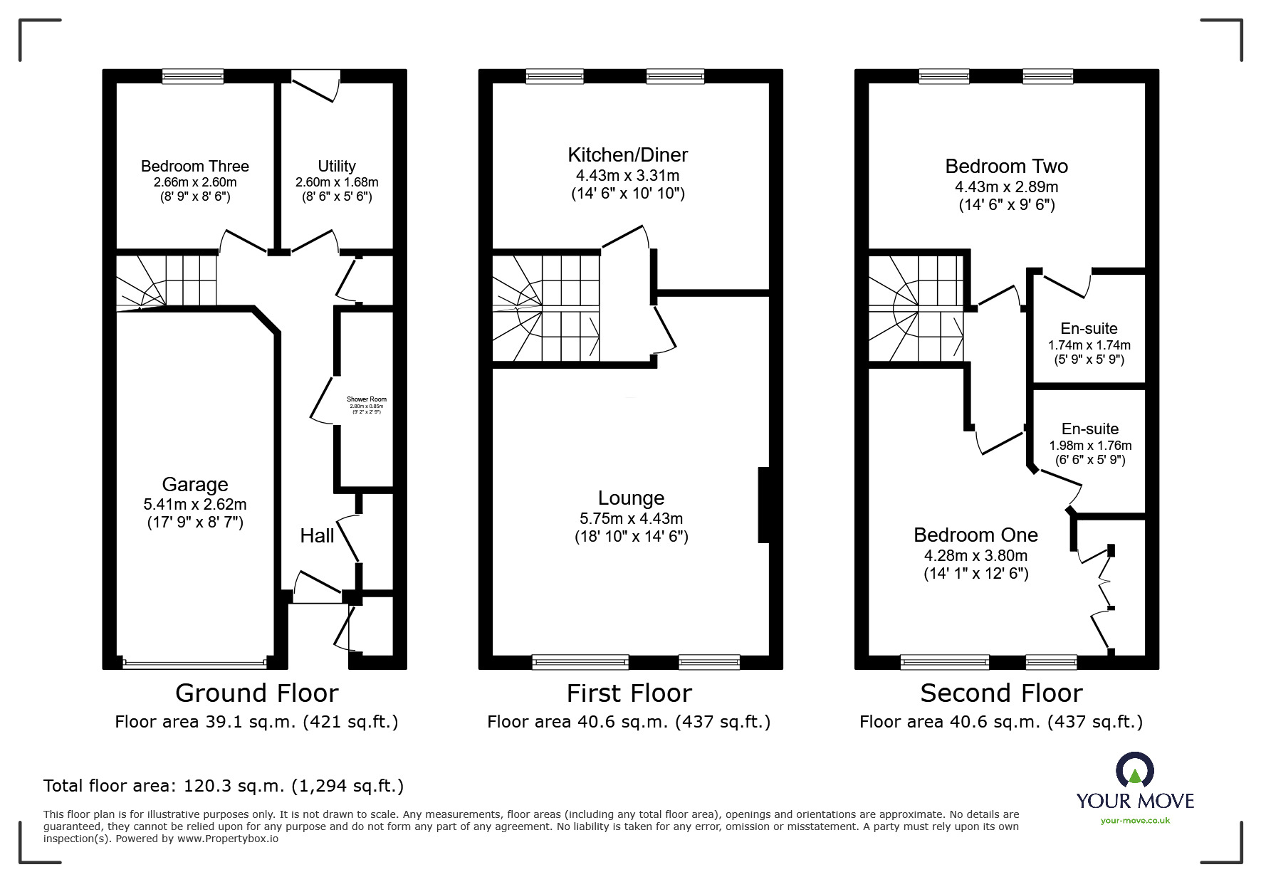 Floorplan of 3 bedroom Mid Terrace House for sale, Harris Road, Armthorpe, South Yorkshire, DN3