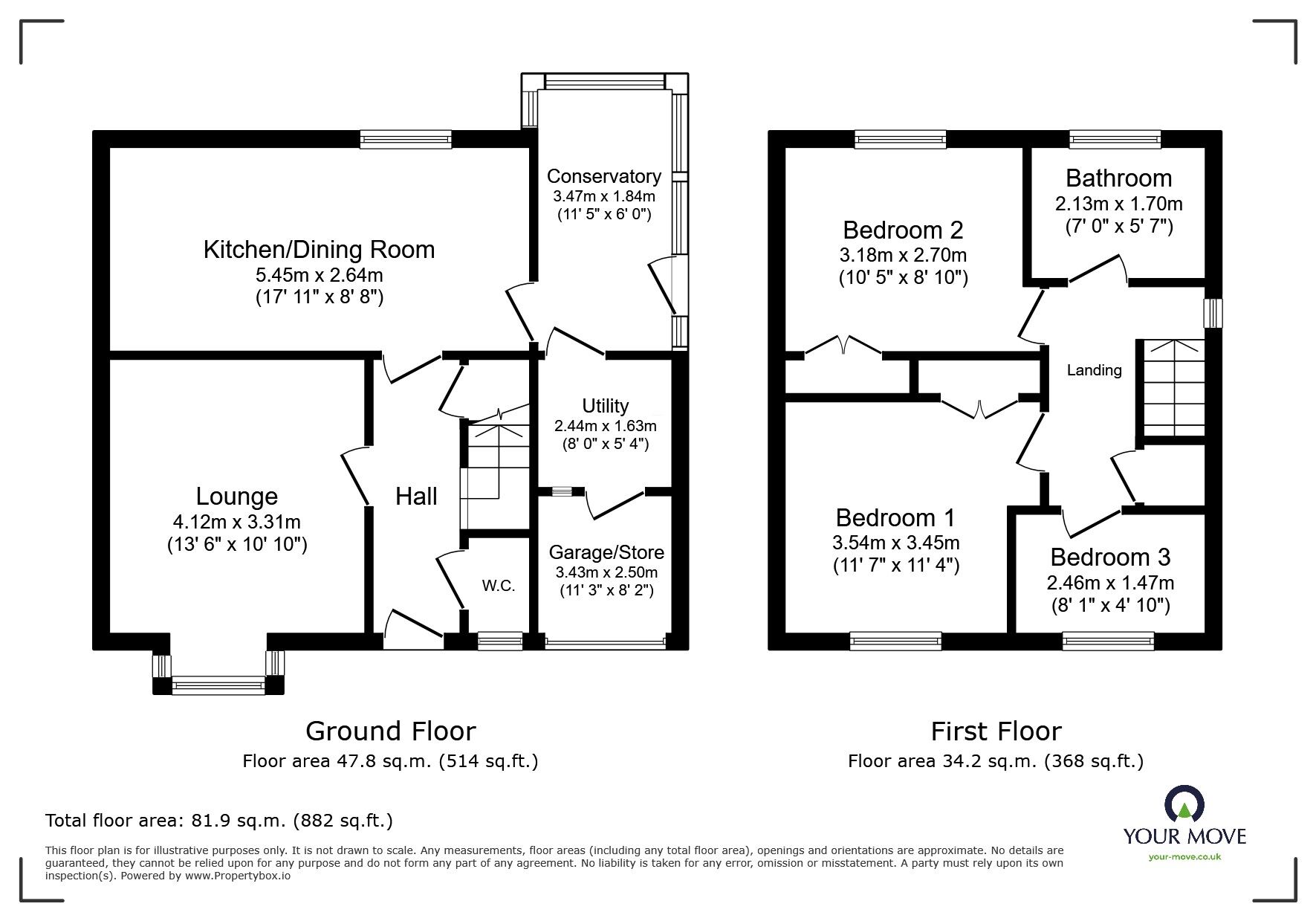 Floorplan of 3 bedroom Detached House for sale, Brampton Lane, Armthorpe, South Yorkshire, DN3