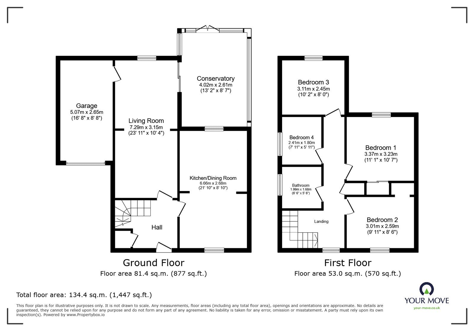 Floorplan of 4 bedroom Detached House for sale, Denehall Road, Kirk Sandall, South Yorkshire, DN3