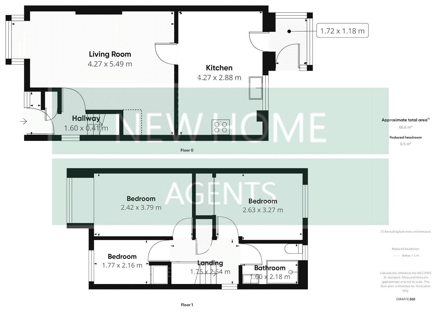 Floorplan of 3 bedroom Detached House for sale, Cedar Road, Doncaster, South Yorkshire, DN4