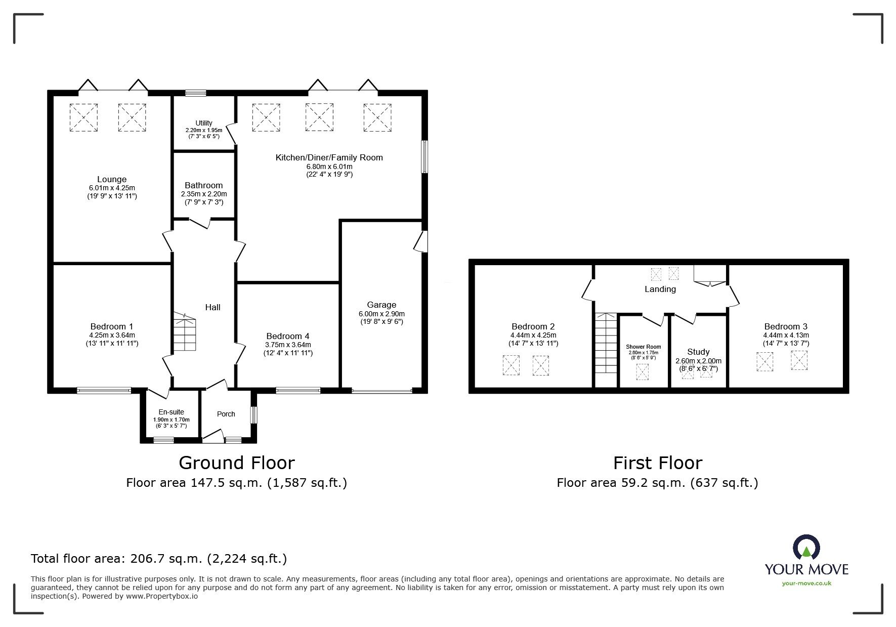 Floorplan of 4 bedroom Detached House for sale, Doncaster Road, Hatfield, South Yorkshire, DN7