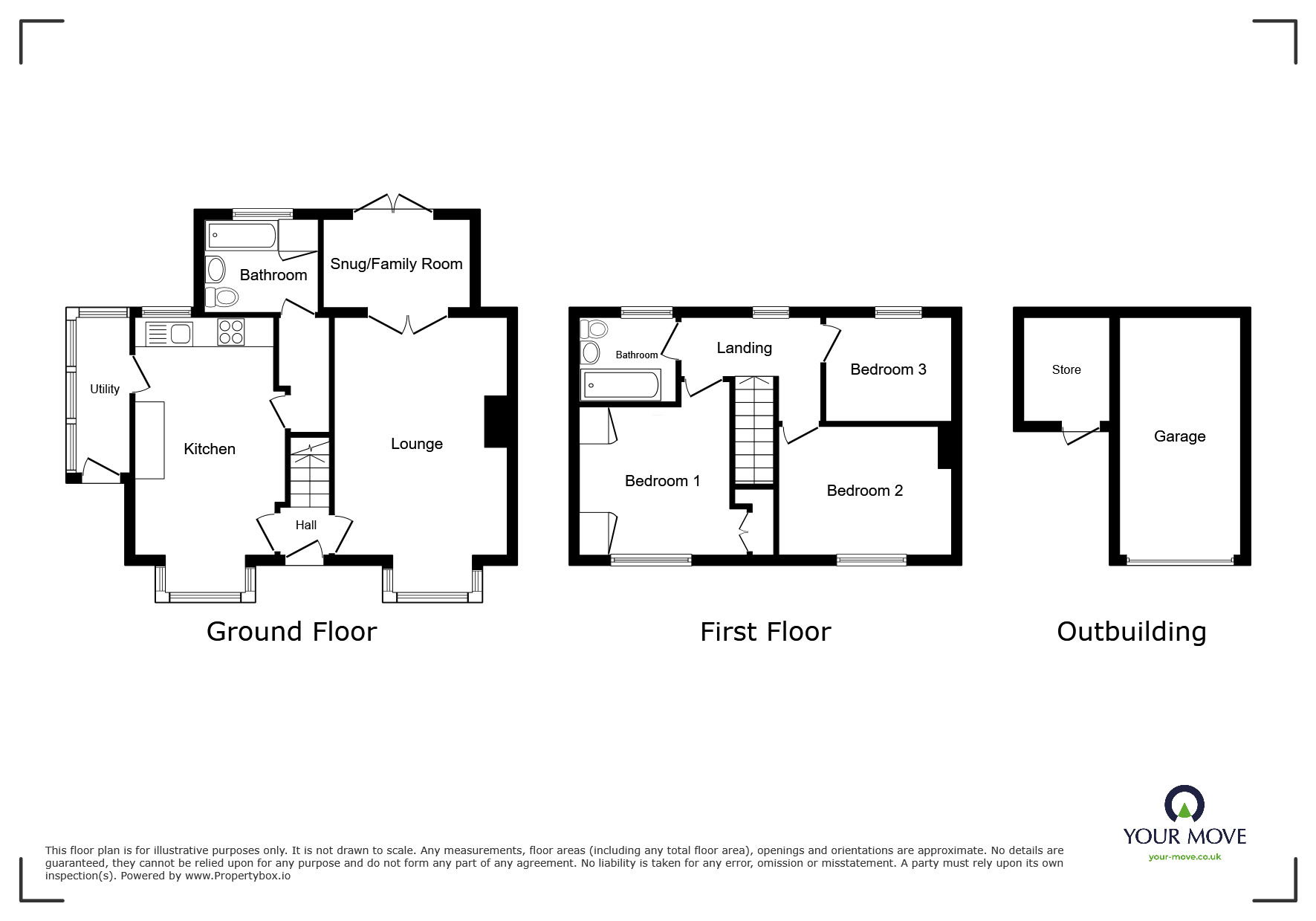 Floorplan of 3 bedroom Semi Detached House to rent, Grange Road, Woodlands, South Yorkshire, DN6