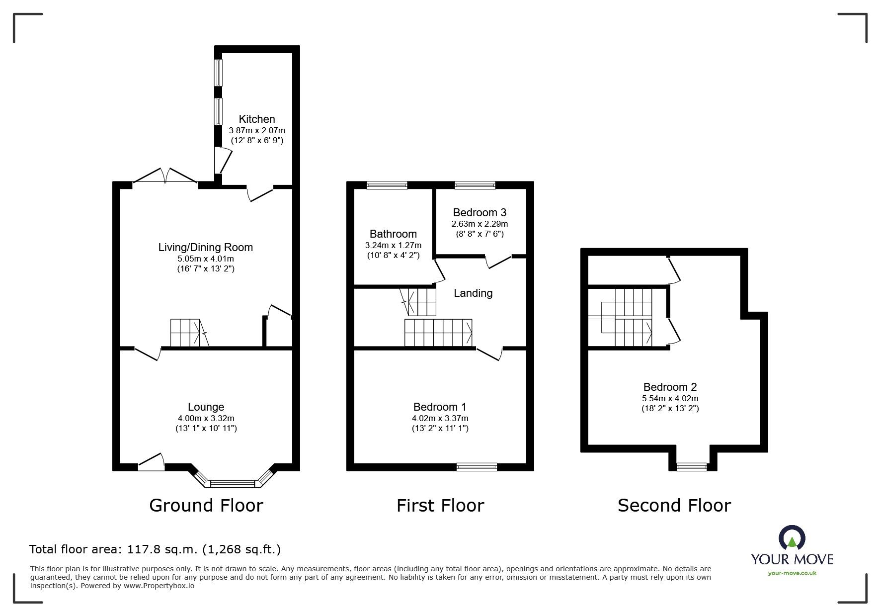 Floorplan of 3 bedroom Mid Terrace House for sale, Swan Street, Bentley, South Yorkshire, DN5