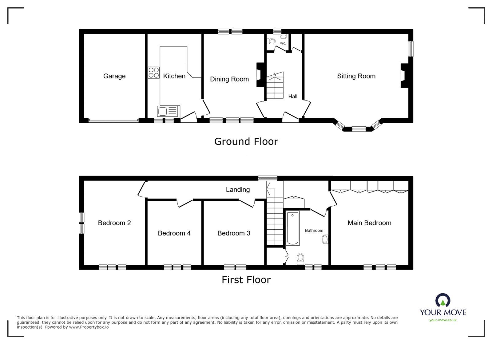 Floorplan of 4 bedroom Detached House for sale, High Street, Norton, South Yorkshire, DN6