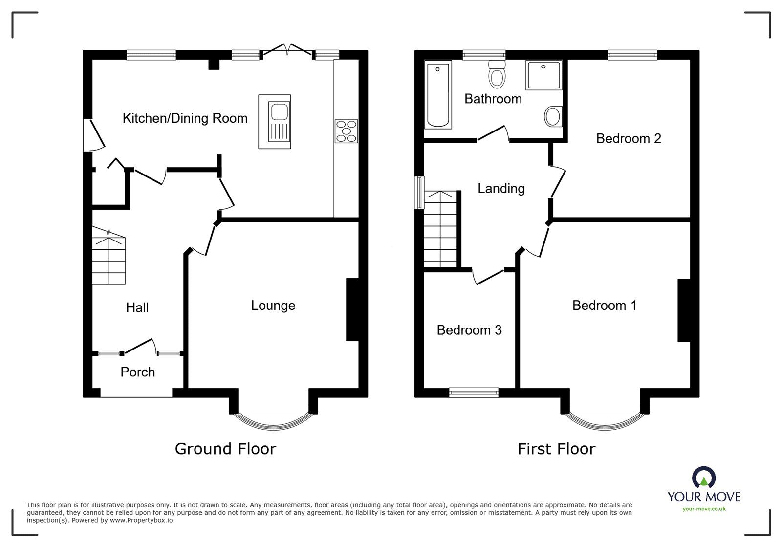 Floorplan of 3 bedroom Semi Detached House for sale, Danum Road, Doncaster, South Yorkshire, DN4