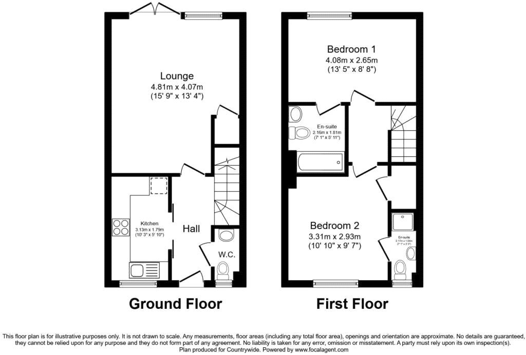Floorplan of 2 bedroom Mid Terrace House for sale, School House Mews, Doncaster, South Yorkshire, DN1