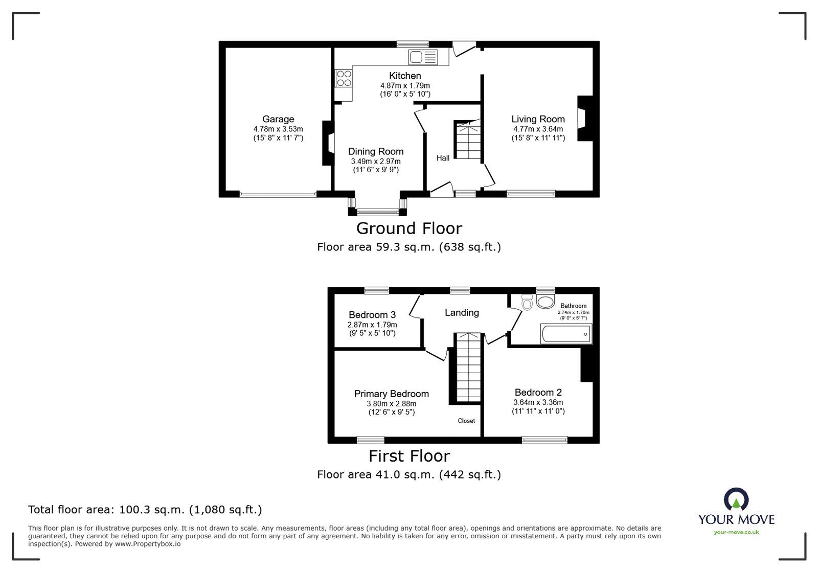 Floorplan of 3 bedroom Semi Detached House for sale, Buckingham Road, Doncaster, South Yorkshire, DN2