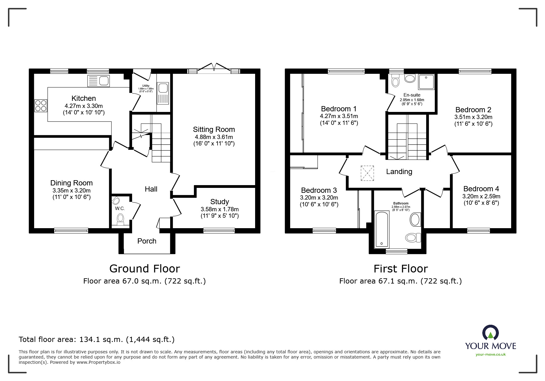 Floorplan of 4 bedroom Detached House to rent, Stocks Fold, East Markham, Nottinghamshire, NG22