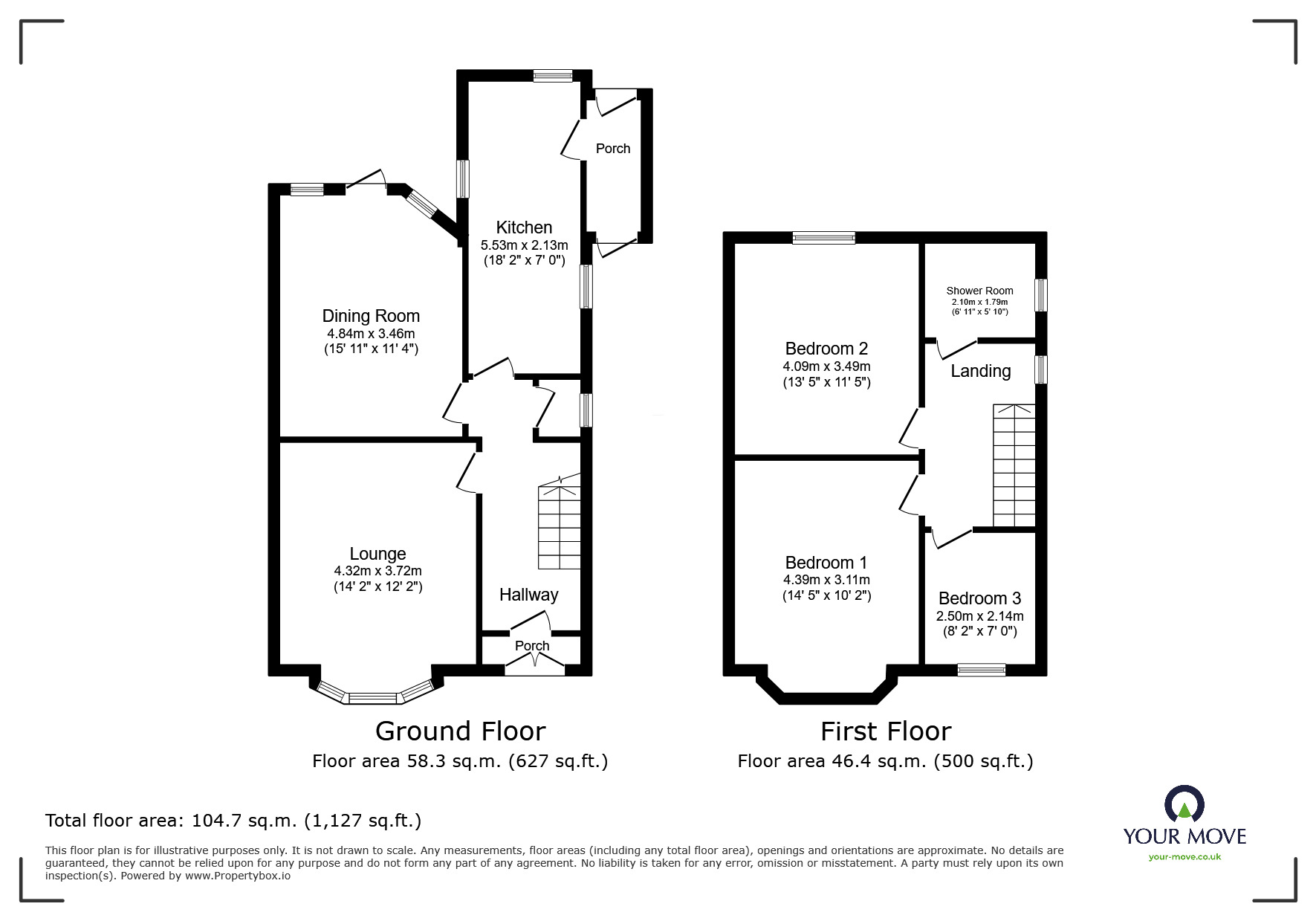 Floorplan of 3 bedroom Semi Detached House for sale, Thorne Road, Doncaster, South Yorkshire, DN2