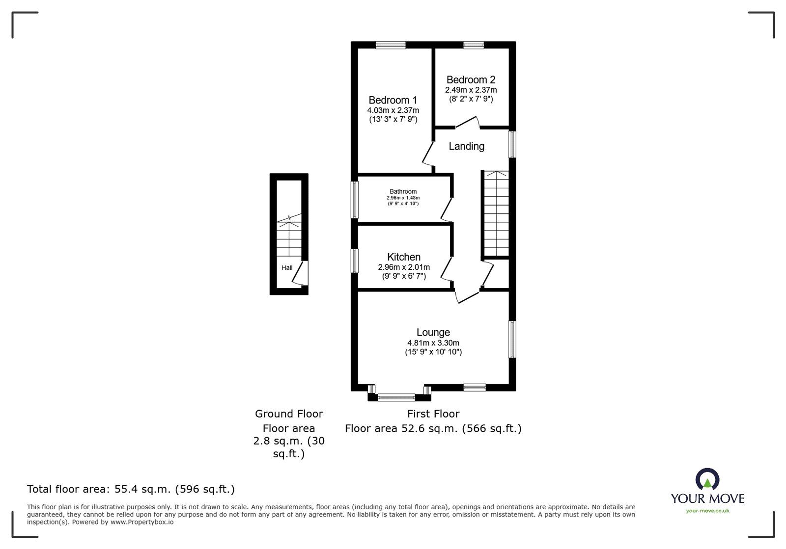 Floorplan of 2 bedroom  Flat for sale, Canterbury Road, Doncaster, South Yorkshire, DN2