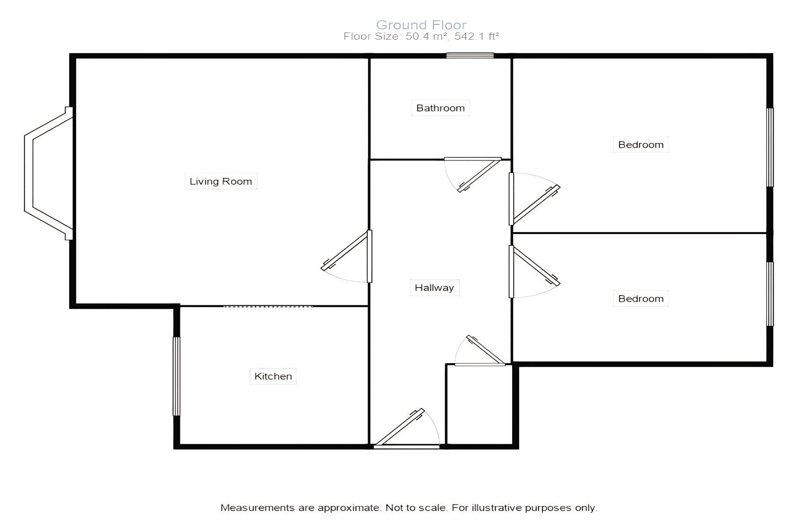 Floorplan of 2 bedroom  Flat to rent, Armthorpe Road, Doncaster, South Yorkshire, DN2