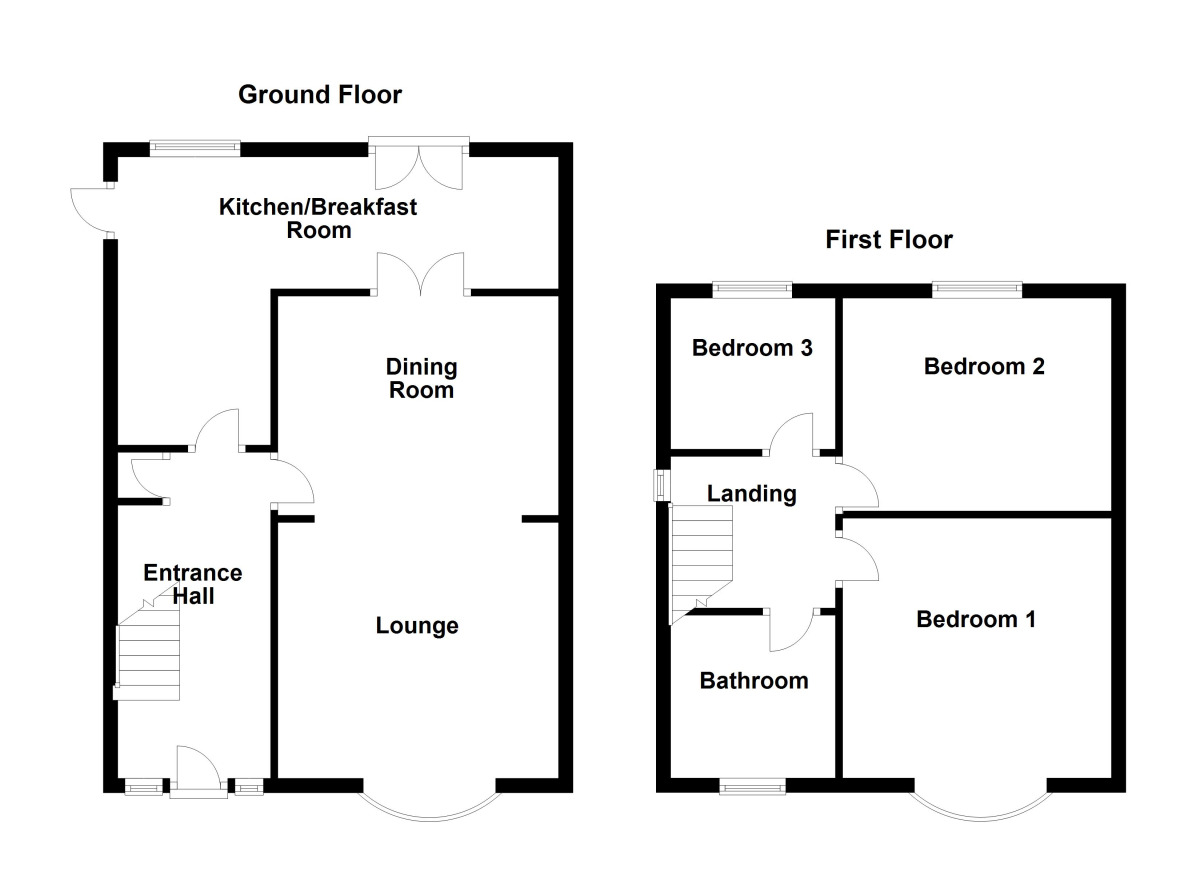 Floorplan of 3 bedroom Semi Detached House to rent, Harrowden Road, Doncaster, South Yorkshire, DN2