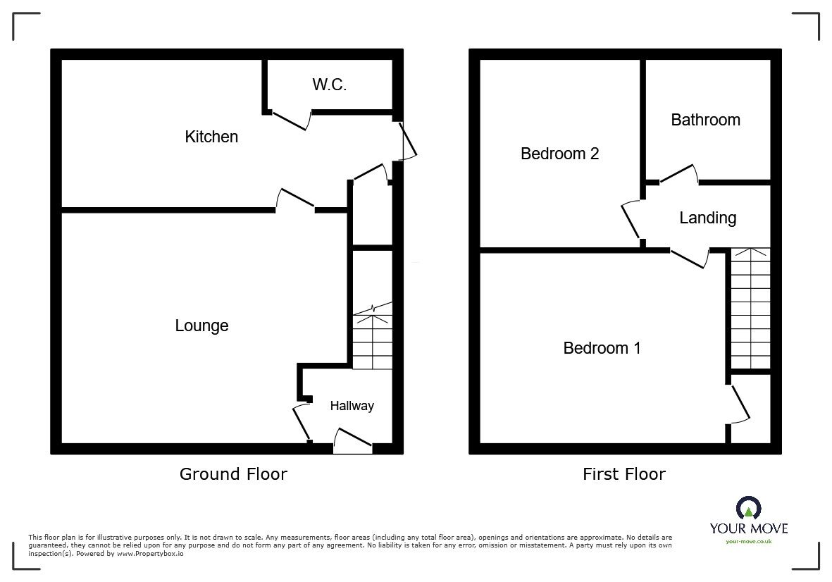 Floorplan of 2 bedroom Semi Detached House to rent, Morgan Road, Doncaster, South Yorkshire, DN2