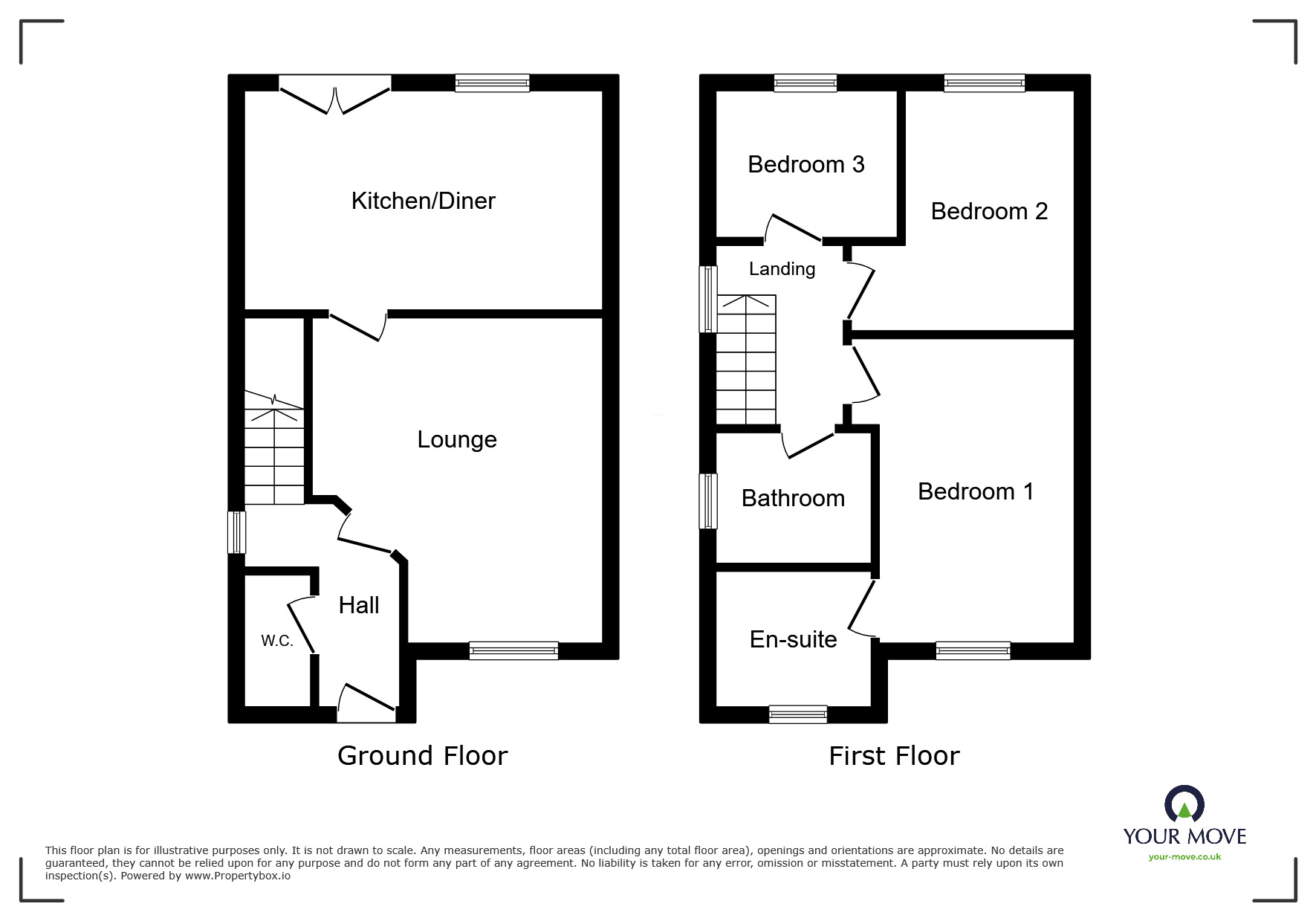 Floorplan of 3 bedroom Semi Detached House to rent, Chalk Road, Stainforth, South Yorkshire, DN7