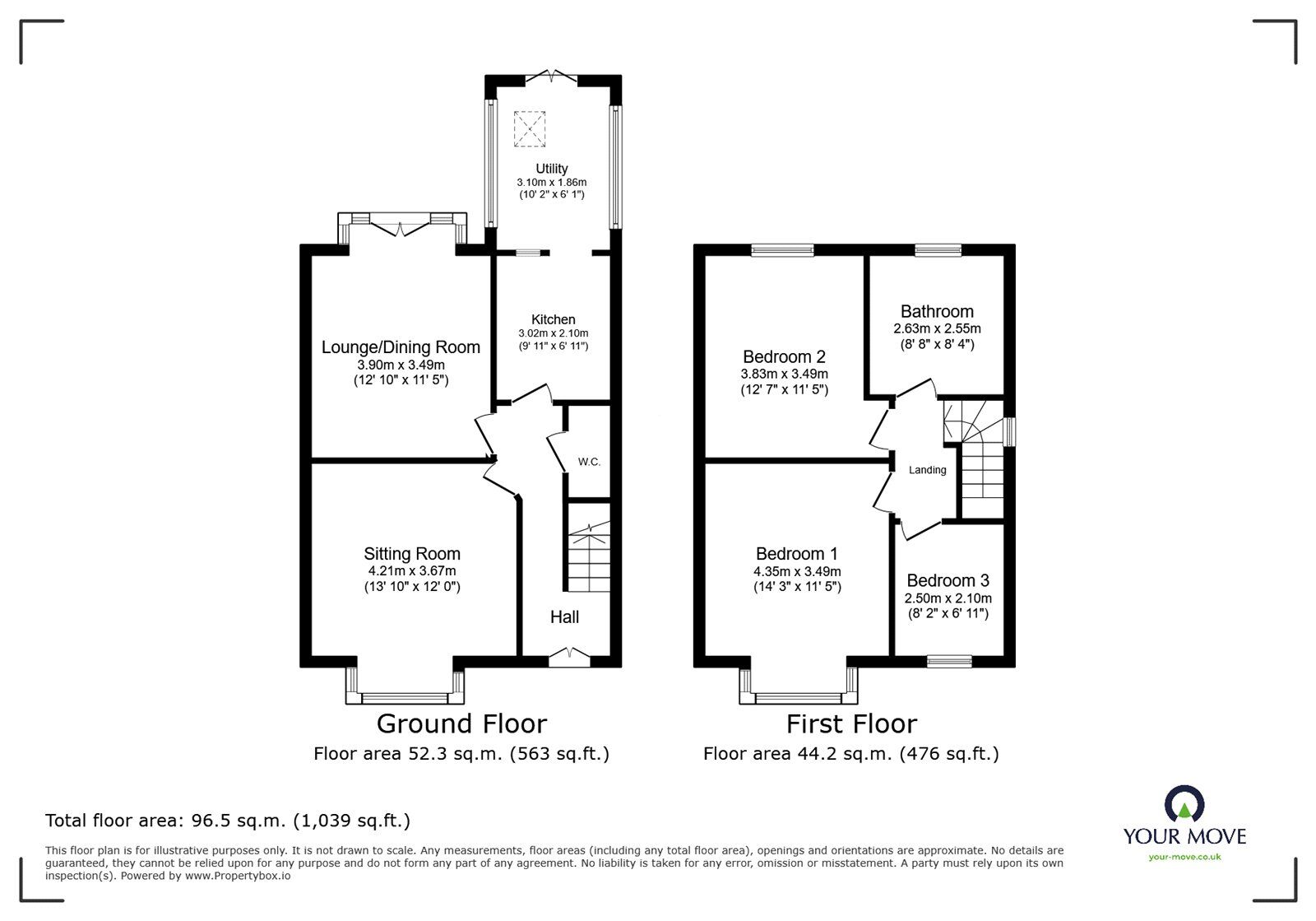 Floorplan of 3 bedroom Semi Detached House for sale, Firbeck Road, Doncaster, South Yorkshire, DN4