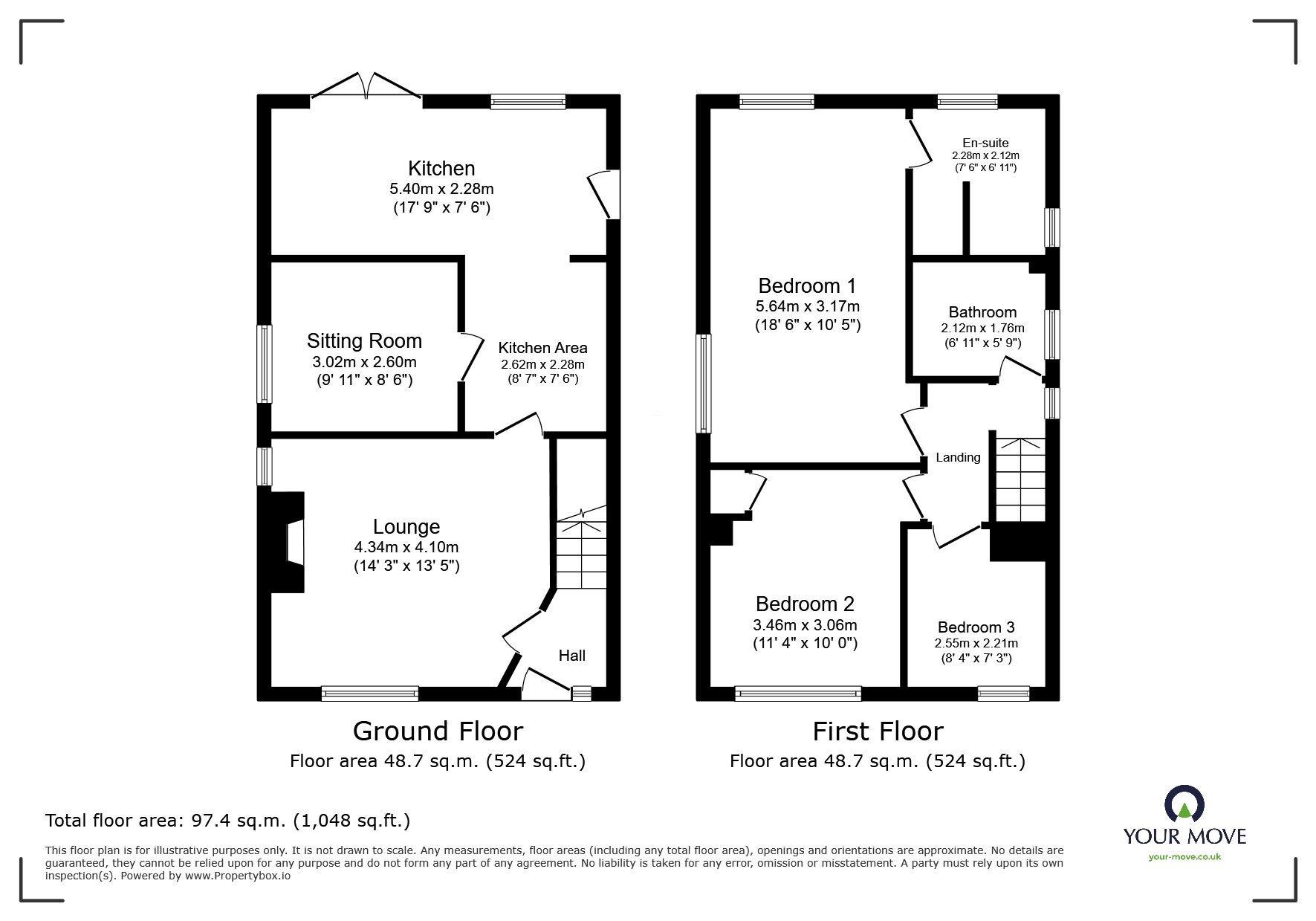 Floorplan of 3 bedroom Detached House for sale, Spilsby Close, Cantley, Doncaster, South Yorkshire, DN4