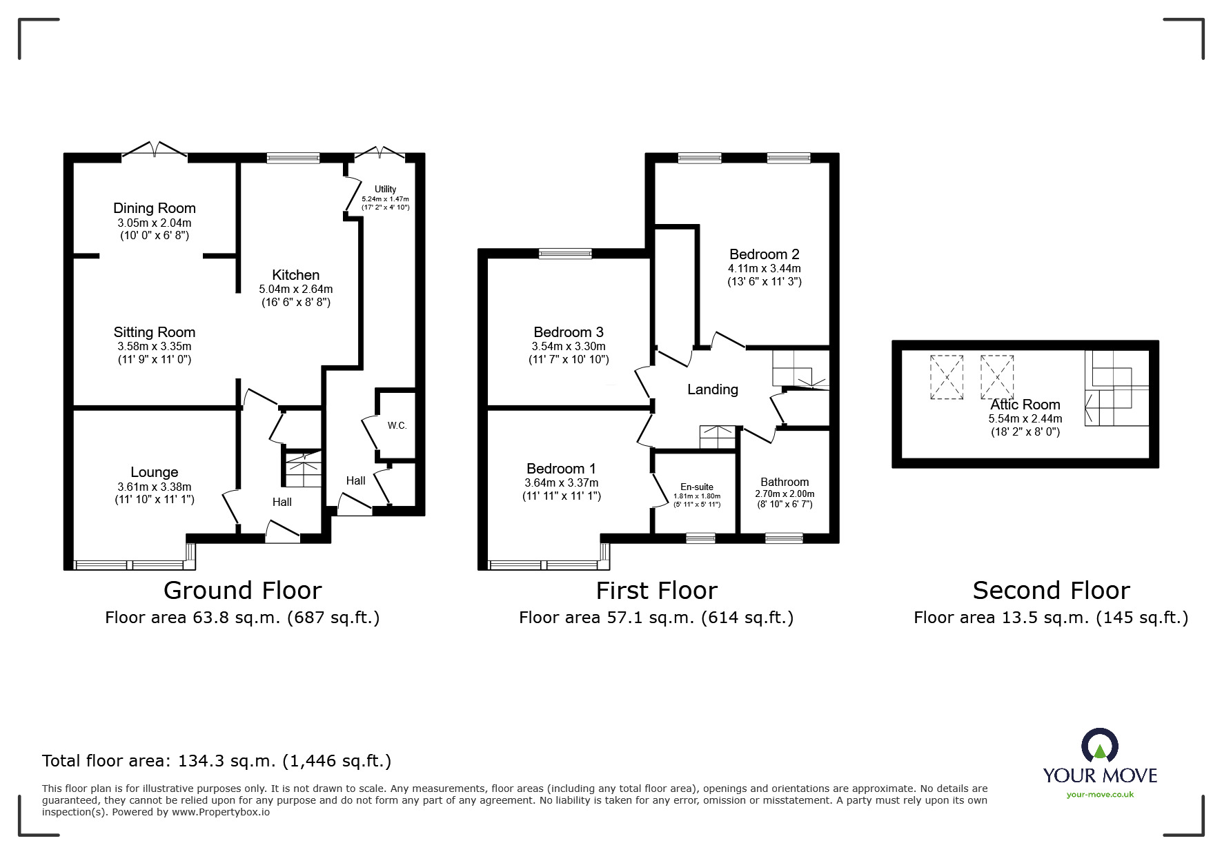 Floorplan of 4 bedroom Semi Detached House for sale, Baldwin Avenue, Off York Road, Doncaster, South Yorkshire, DN5