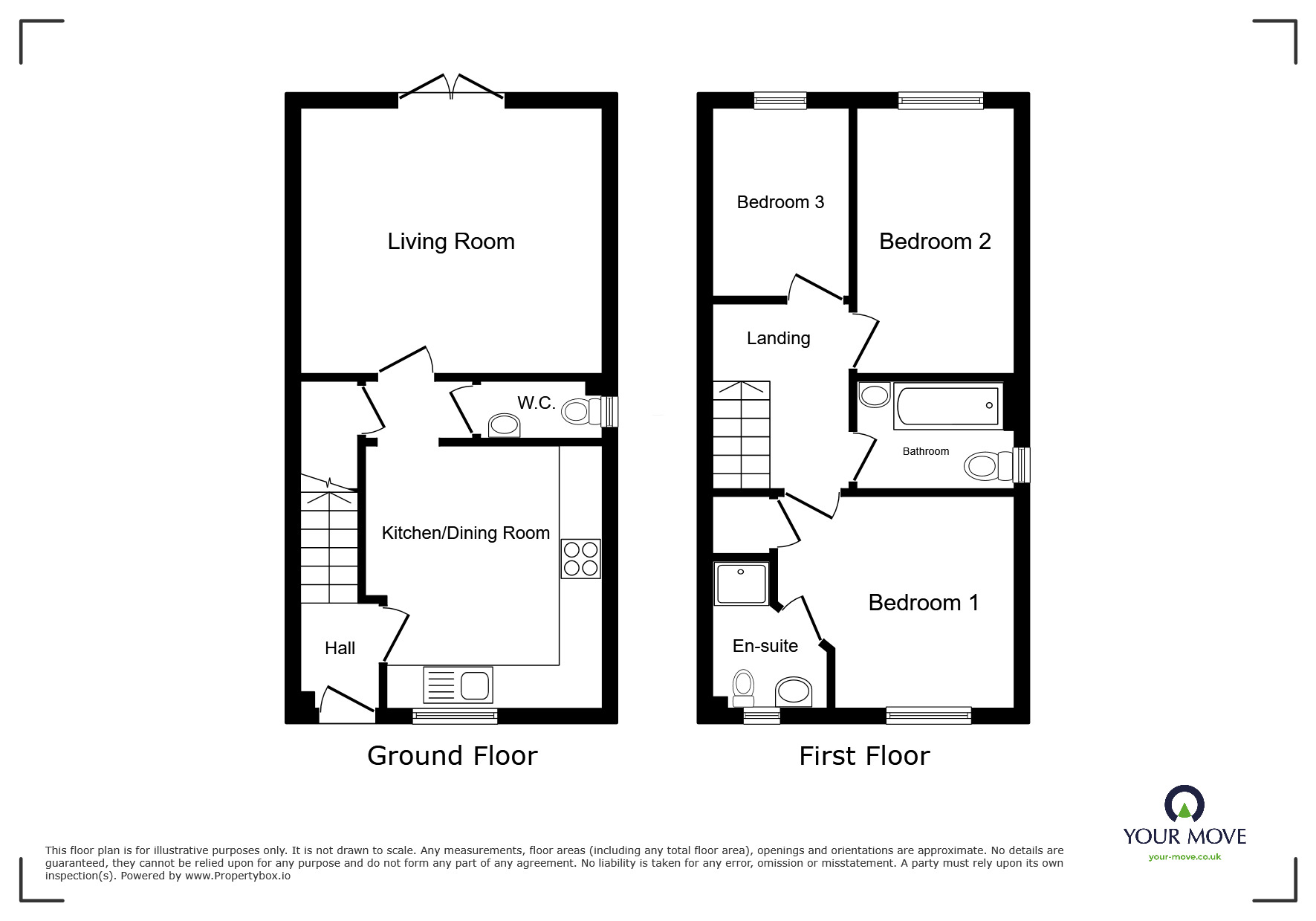 Floorplan of 3 bedroom Semi Detached House to rent, Roberts Road, Edlington, South Yorkshire, DN12