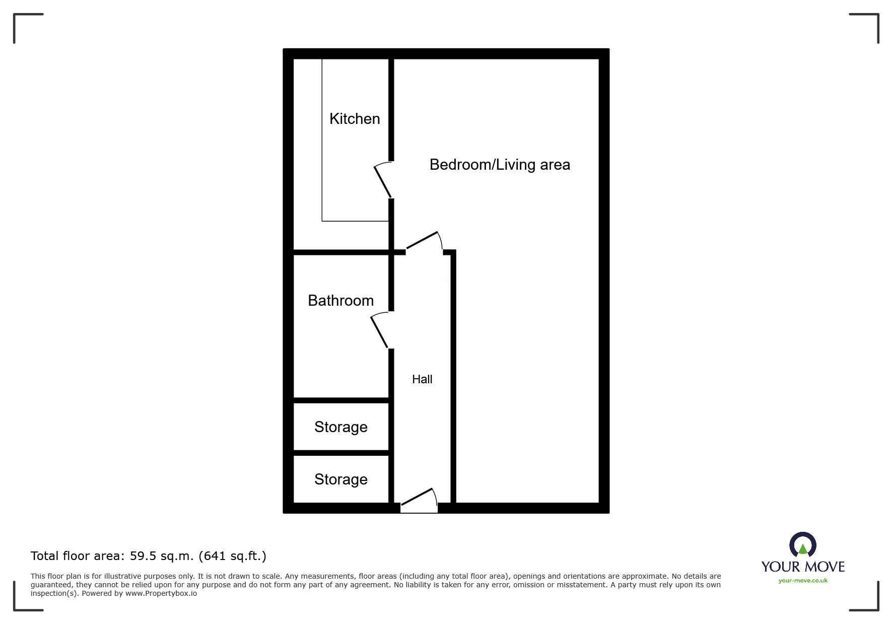 Floorplan of 1 bedroom Flat to rent, Lime Tree Court, Doncaster, South Yorkshire, DN4