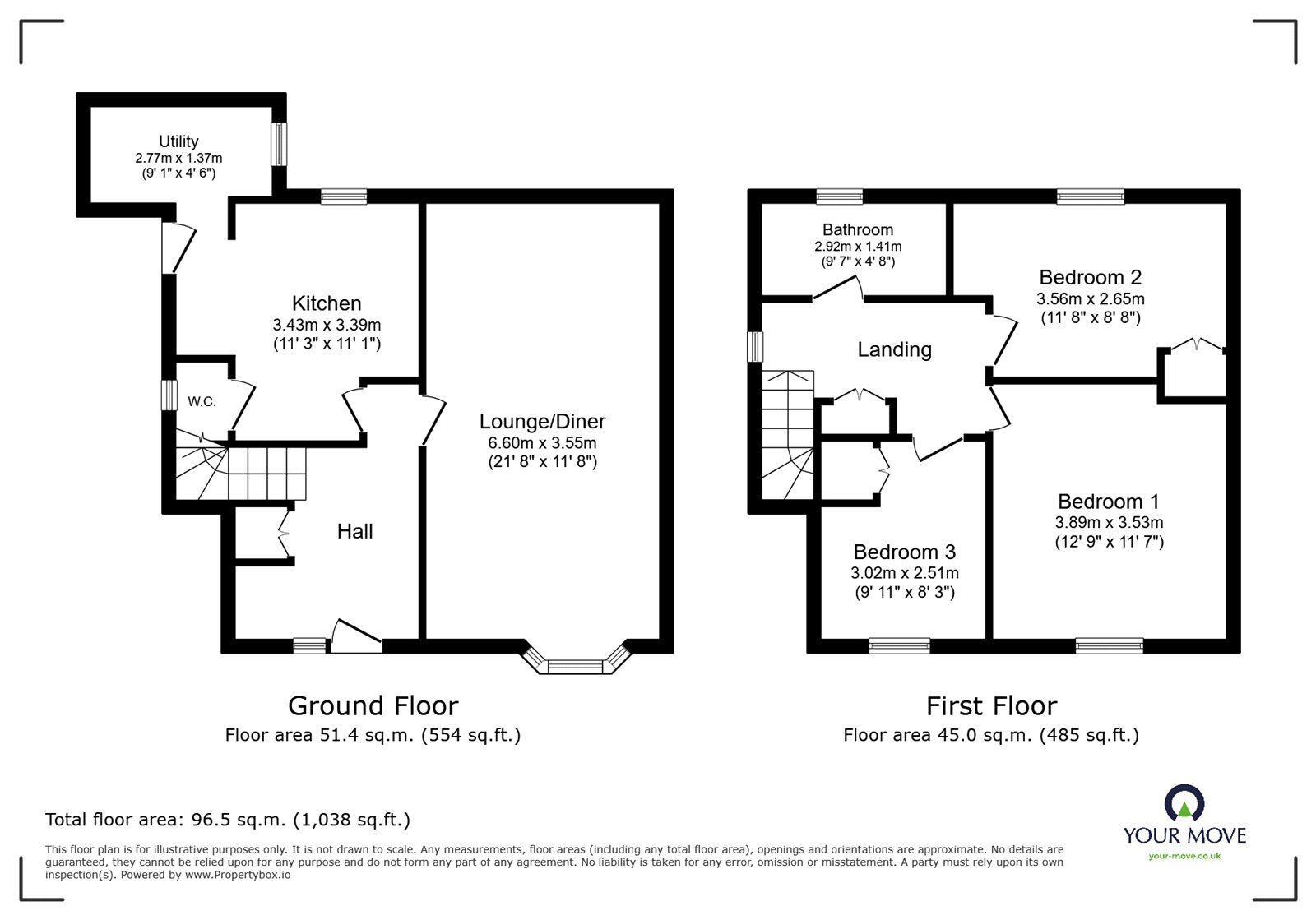 Floorplan of 3 bedroom Semi Detached House for sale, Thorne Road, Doncaster, South Yorkshire, DN2