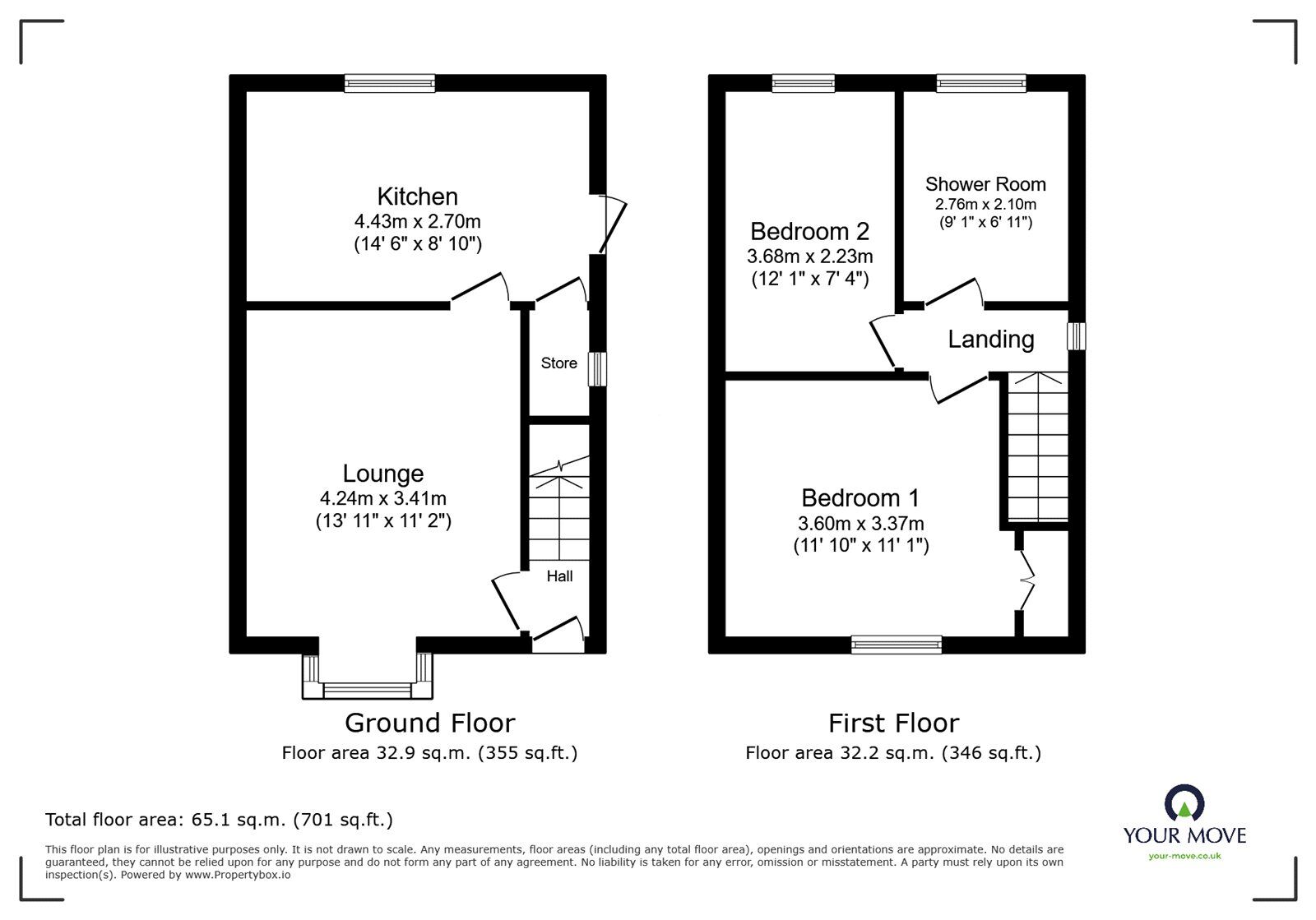 Floorplan of 3 bedroom Semi Detached House for sale, Marlborough Avenue, Doncaster, South Yorkshire, DN5
